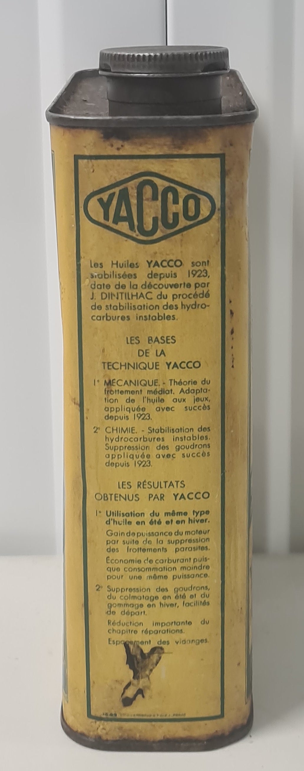 Bidon d'huile YACCO (version rare)
