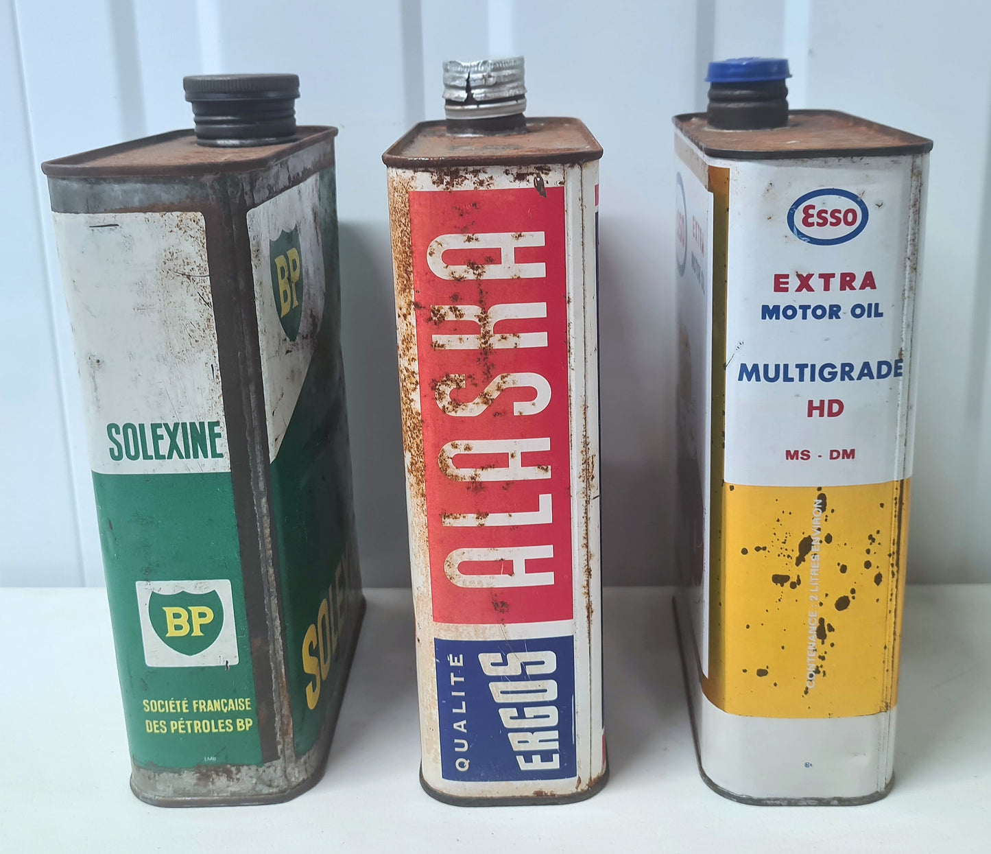 Lot bidon d'huile ALASKA, BP, ESSO