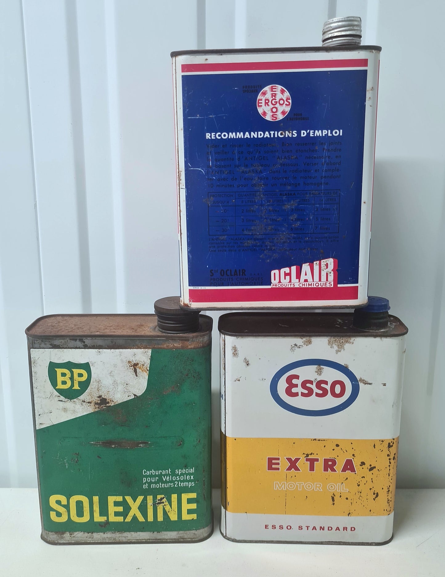 Lot bidon d'huile ALASKA, BP, ESSO