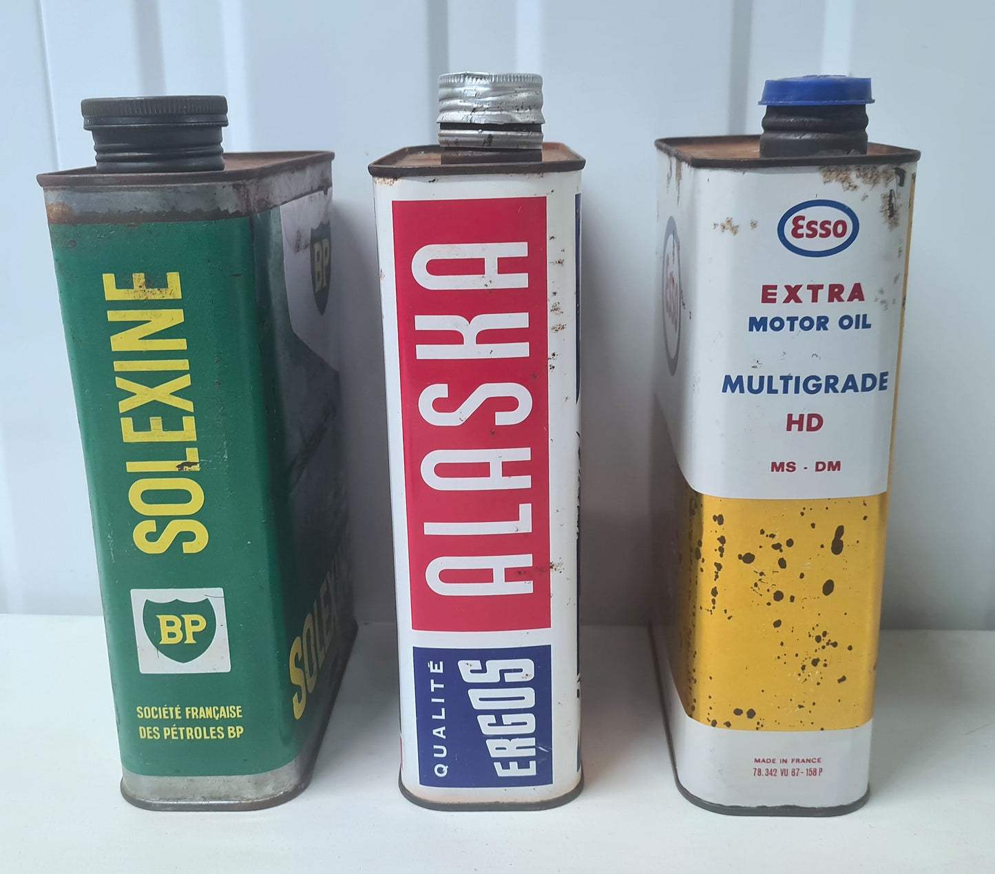 Lot bidon d'huile ALASKA, BP, ESSO