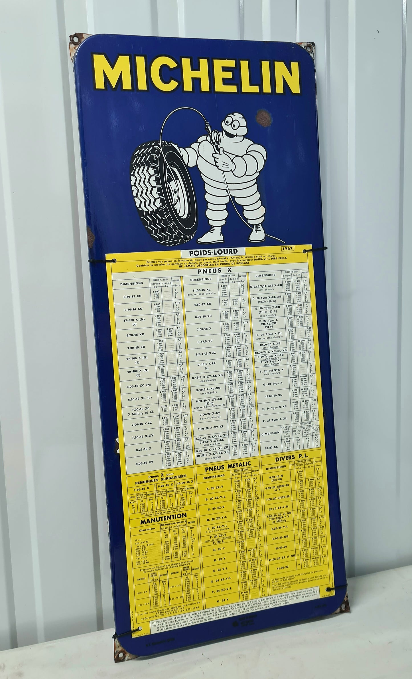 Plaque émaillée MICHELIN