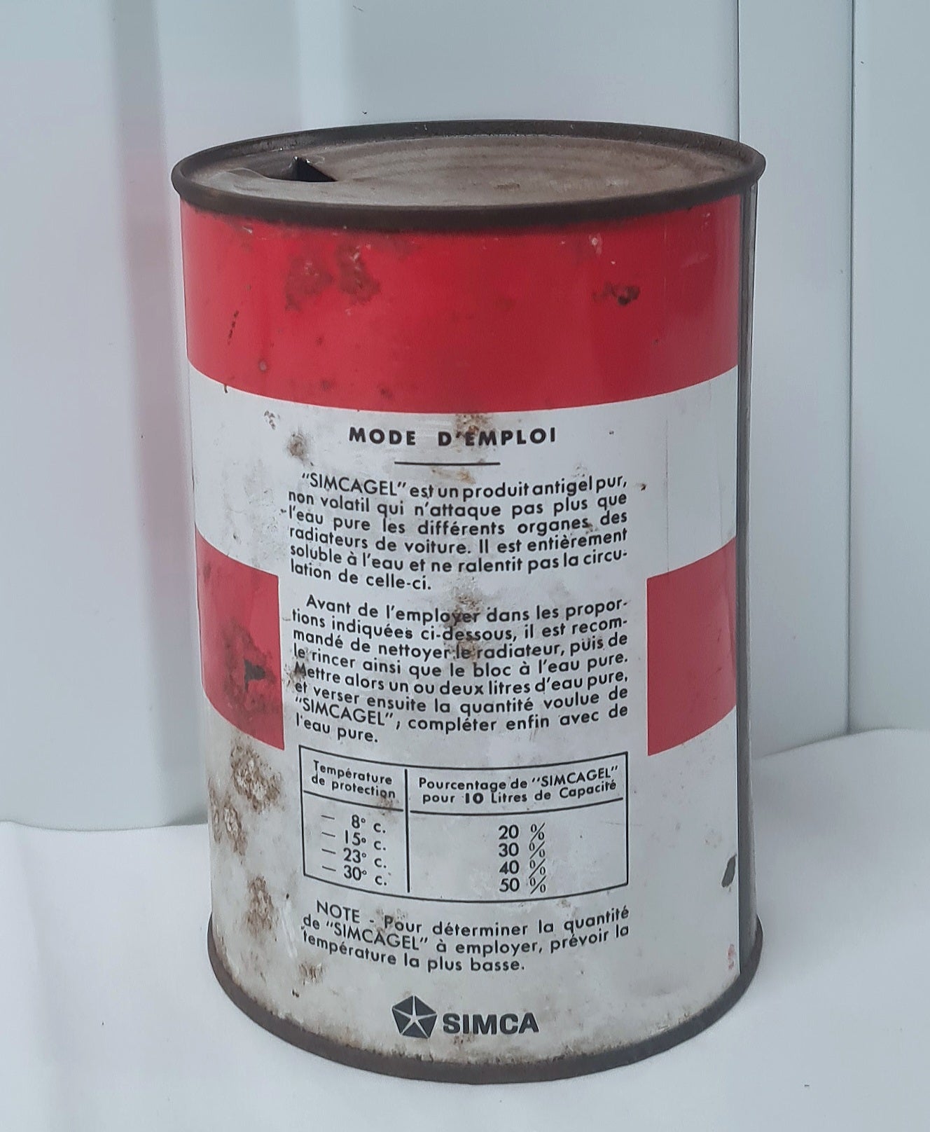 Pot antigel SIMCA simcagel