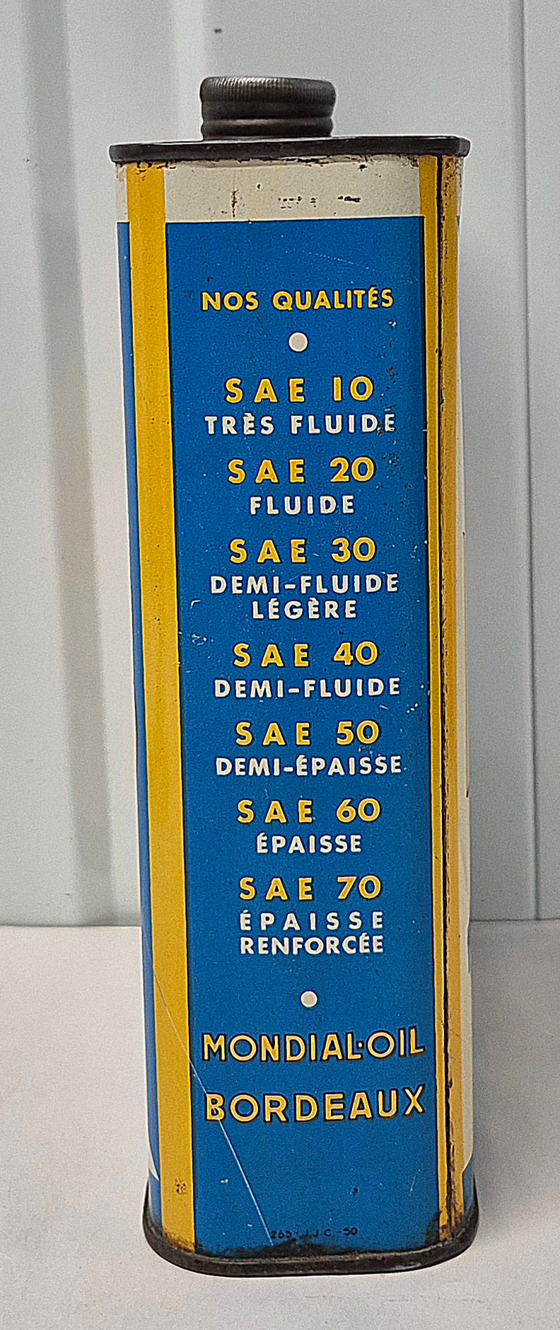 Bidon d'huiel MONDIALUB Mondial Oil