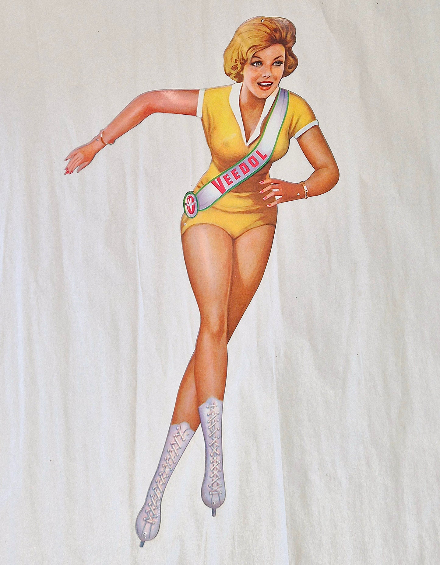 Pin up VEEDOL patineuse