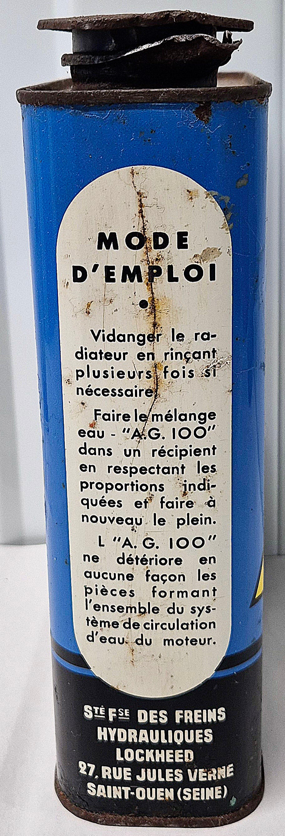 Bidon d'huile antigel AG 100