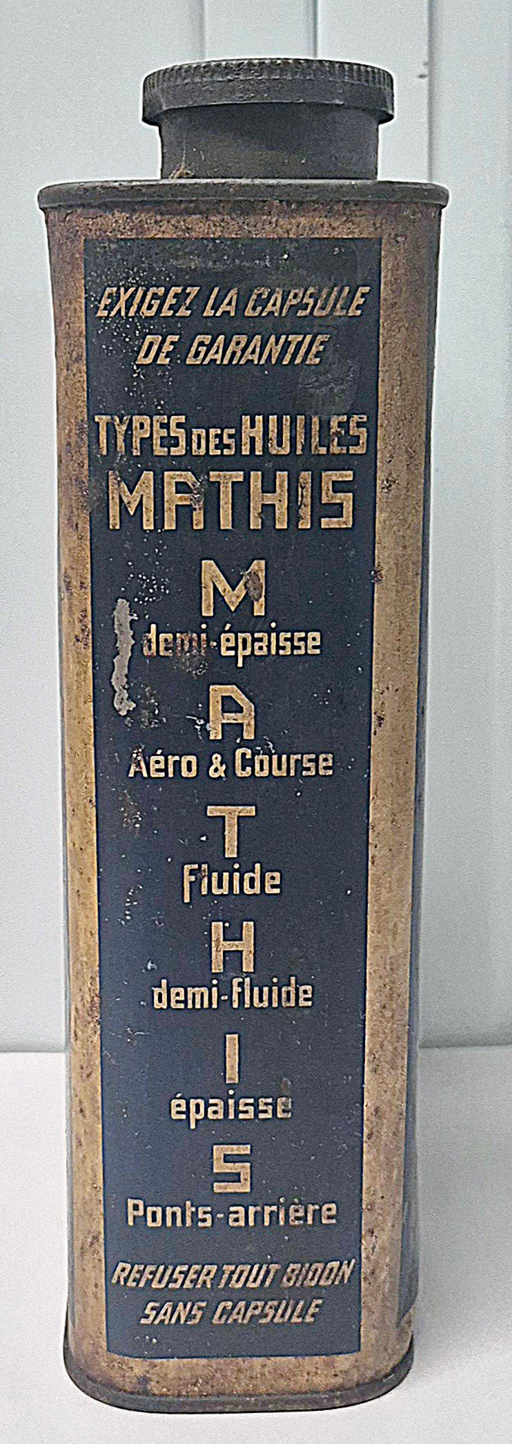 Bidon d'huile MATHIS