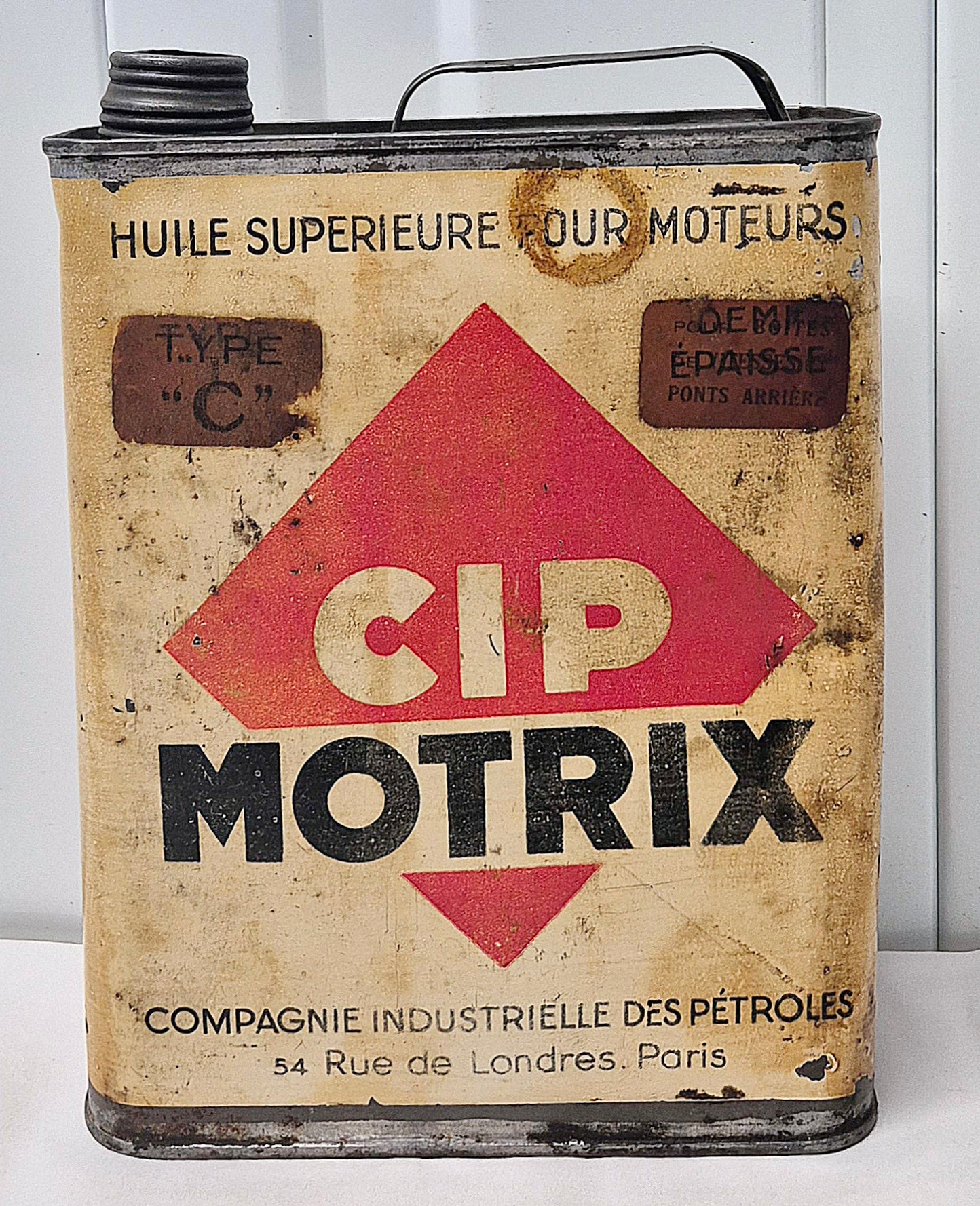 Bidon d'huile CIP