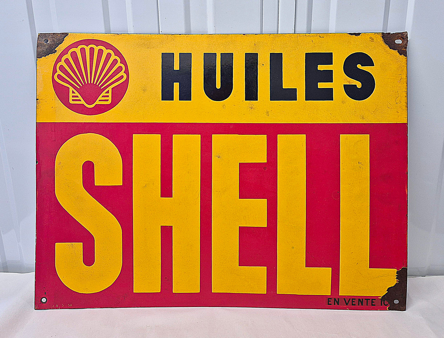 Plaque émaillée SHELL