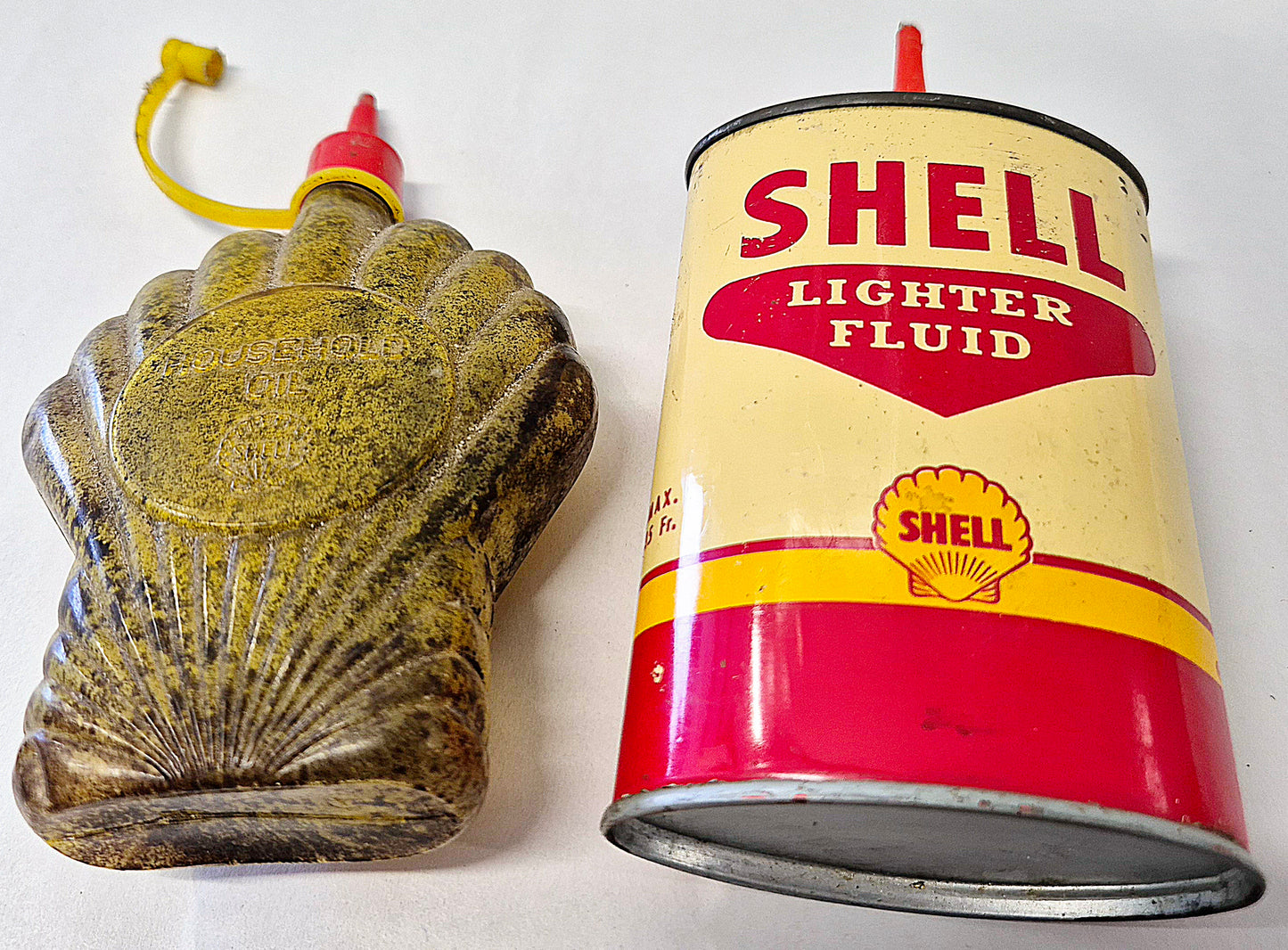 Lot SHELL burettes & boite