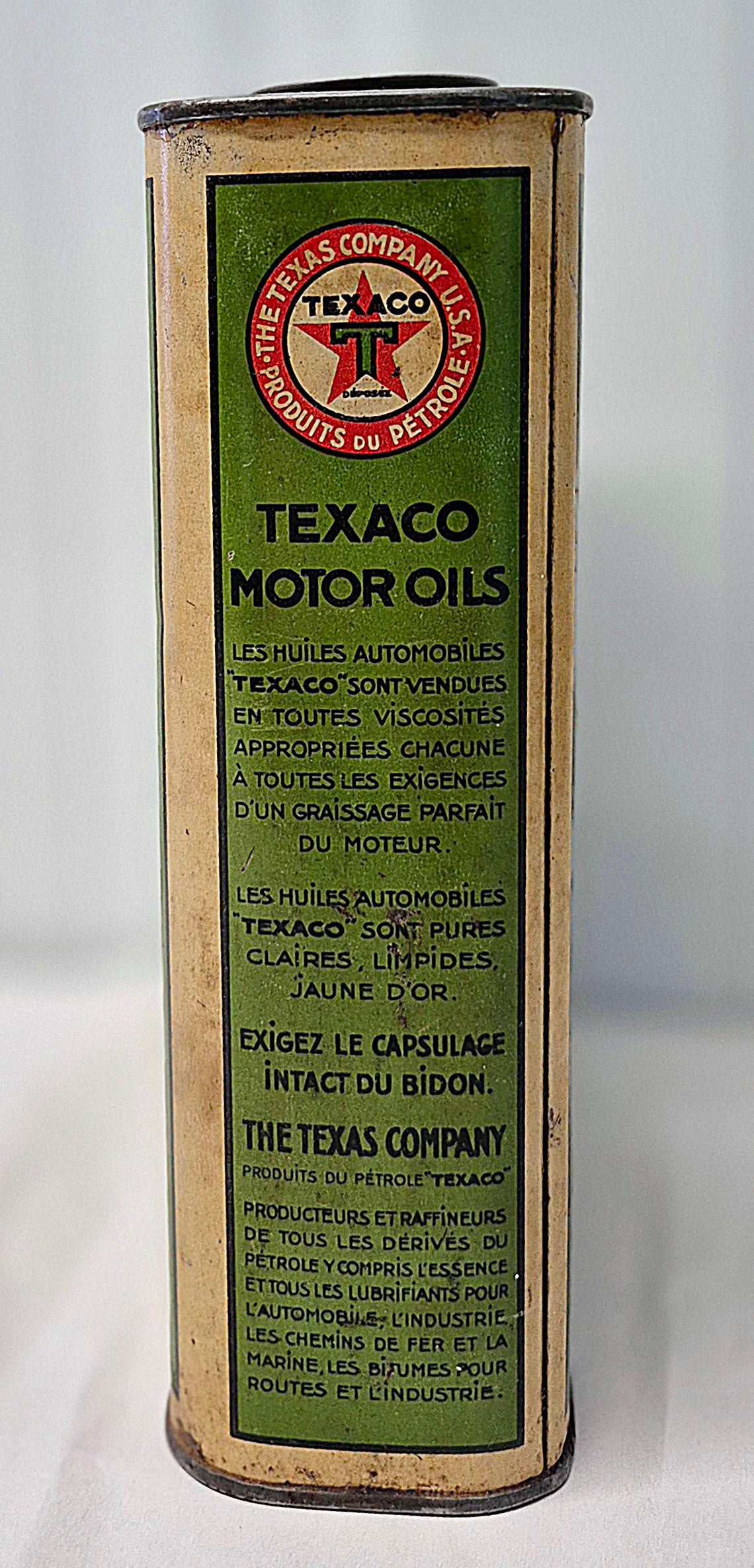 Bidon d'huile TEXACO