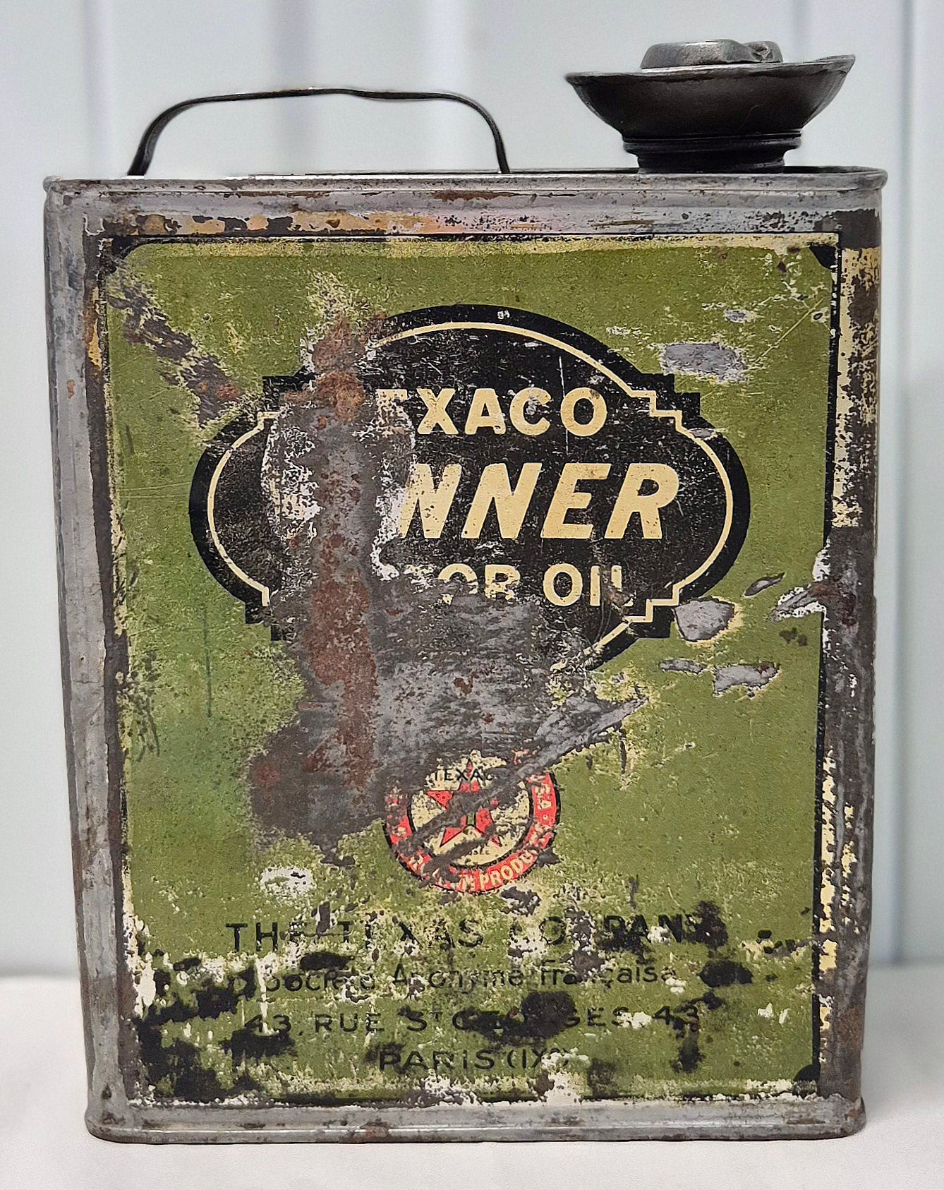 Bidon d'huile TEXACO "Winner"