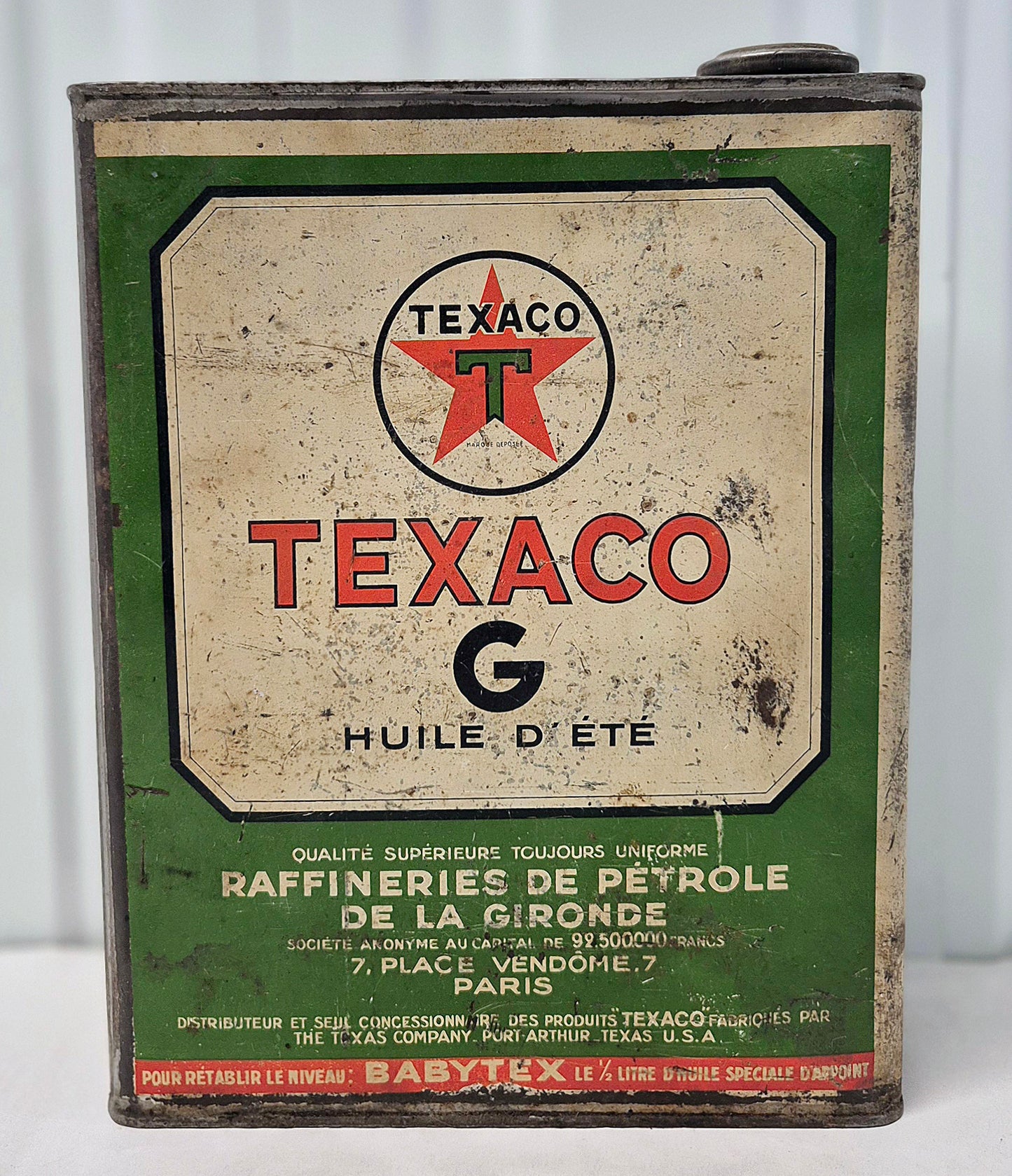 Bidon d'huile TEXACO