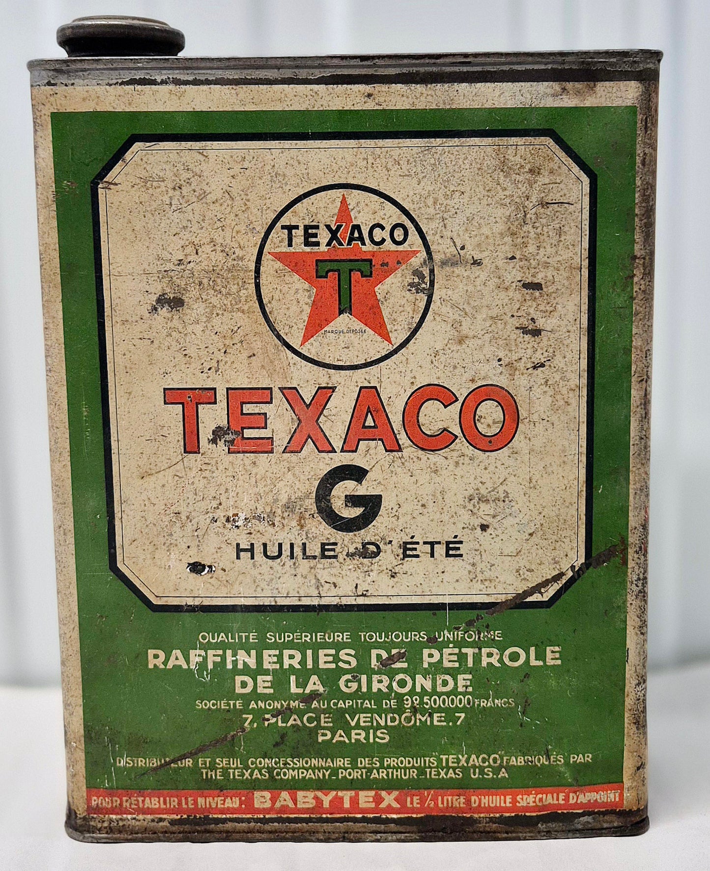 Bidon d'huile TEXACO