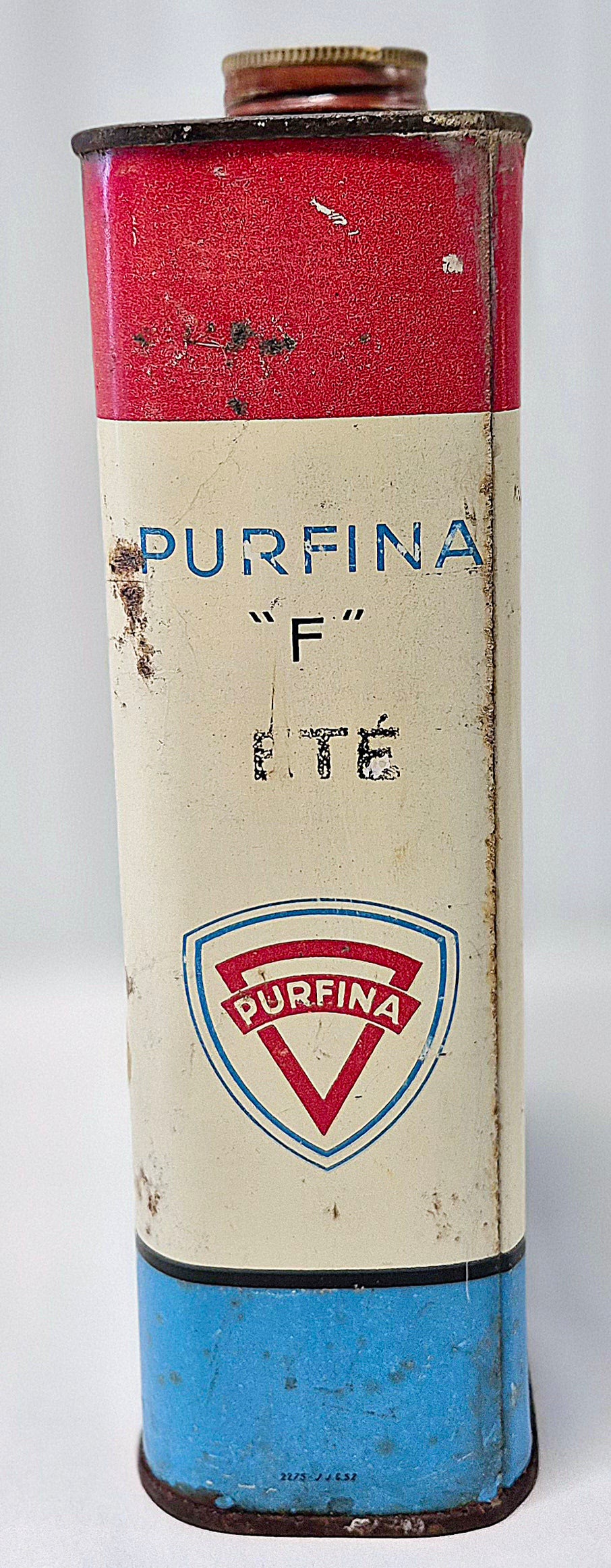 Bidon d'huile PURFINA F