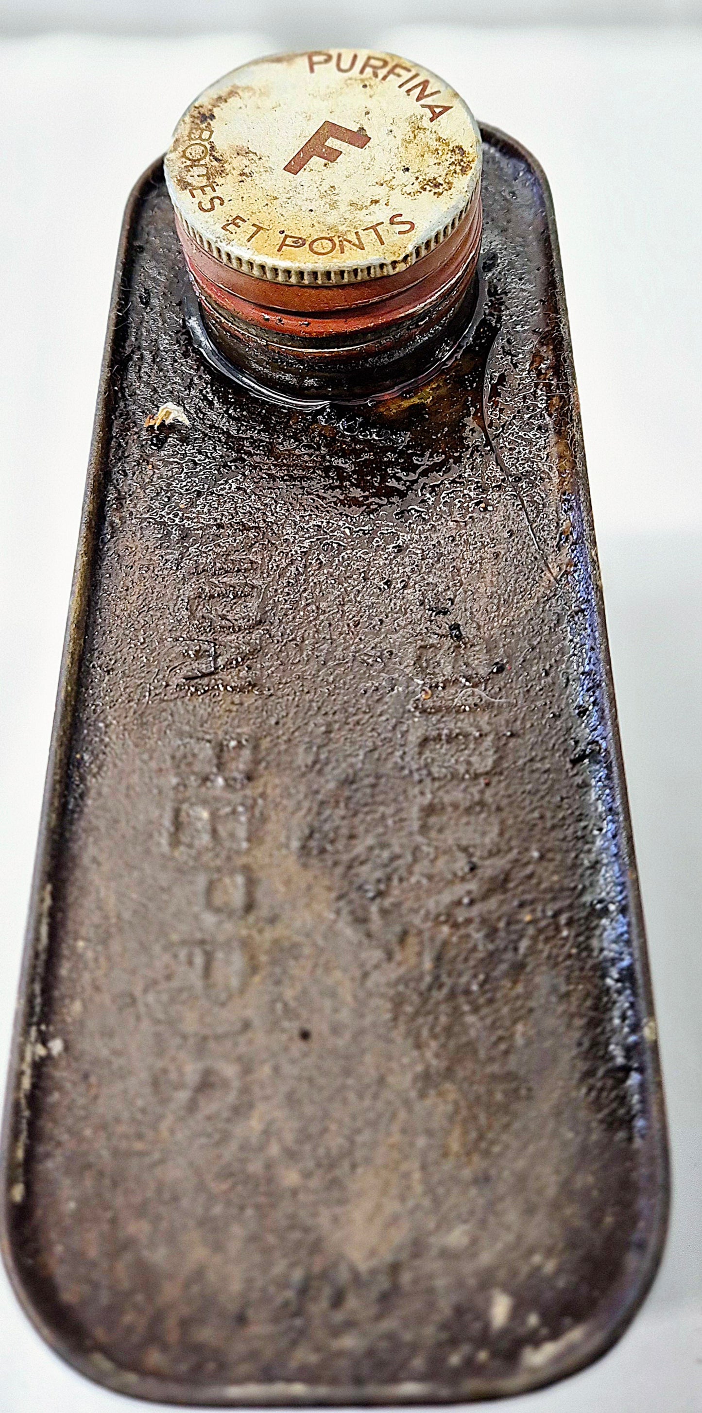 Bidon d'huile PURFINA F