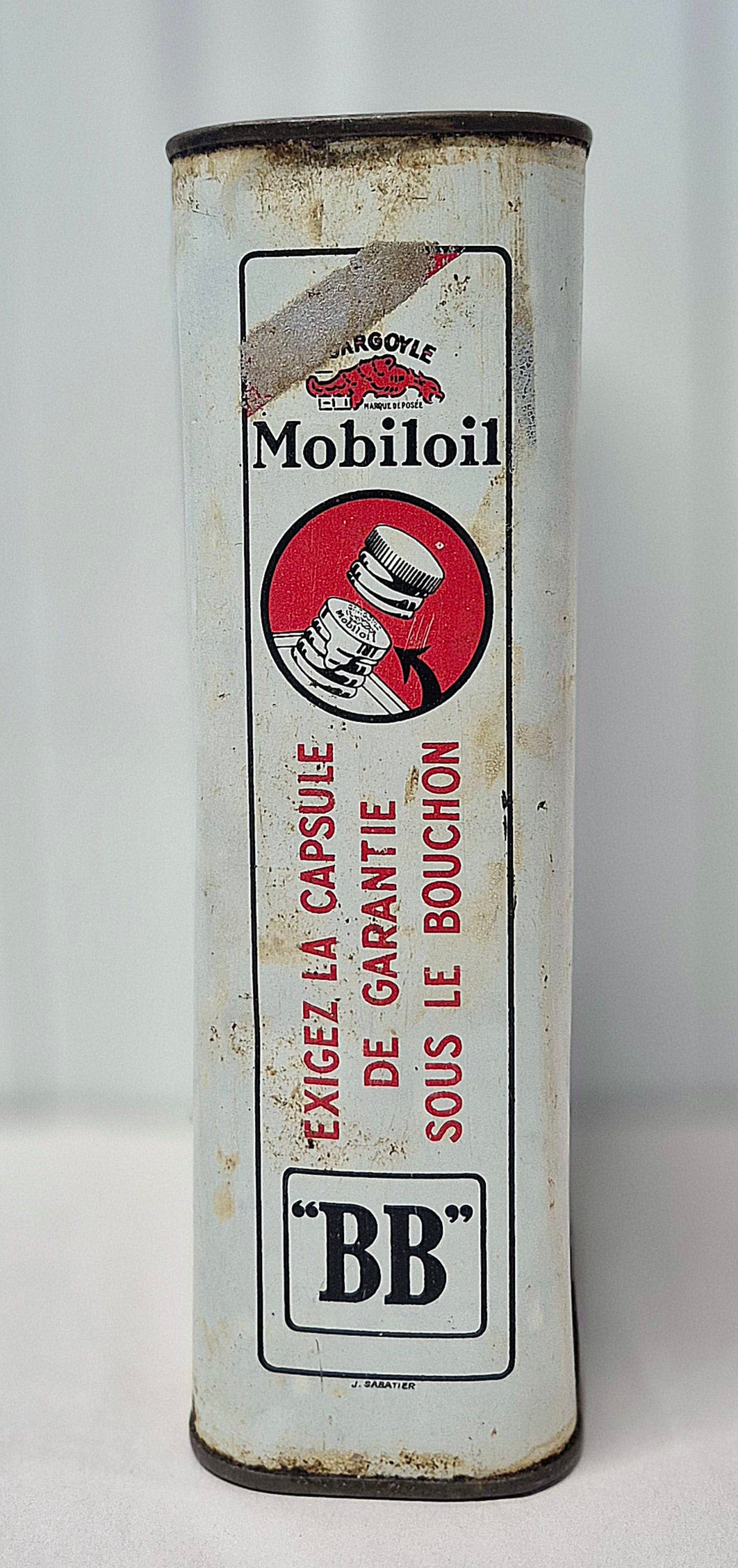 Bidon d'huile MOBILOIL 1941