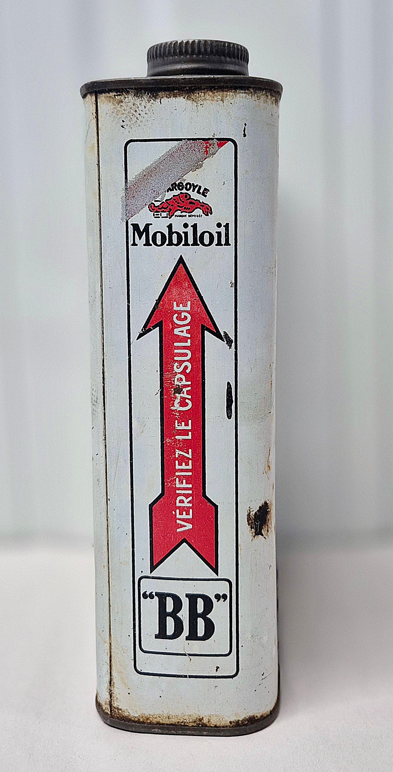 Bidon d'huile MOBILOIL 1941