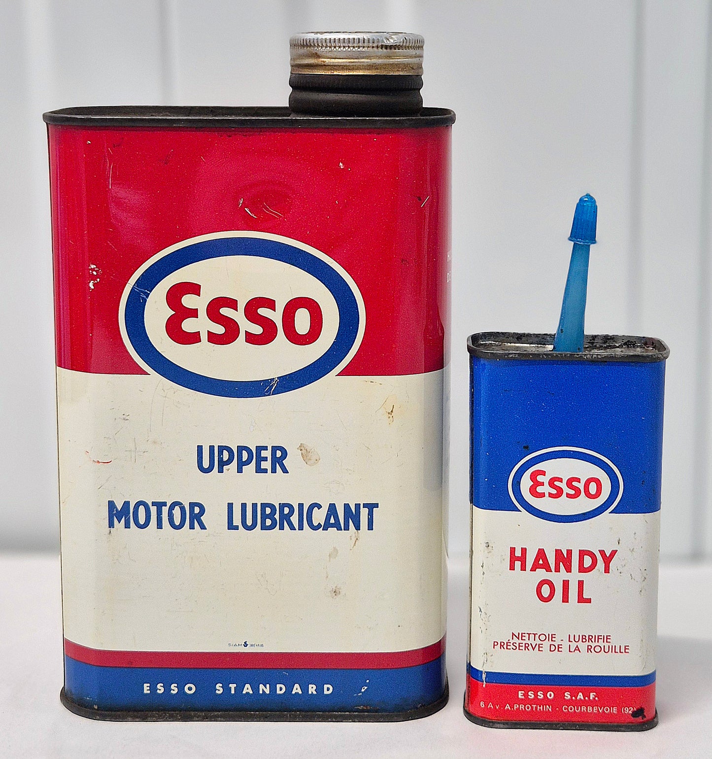 Lot bidon d'huile & burette ESSO