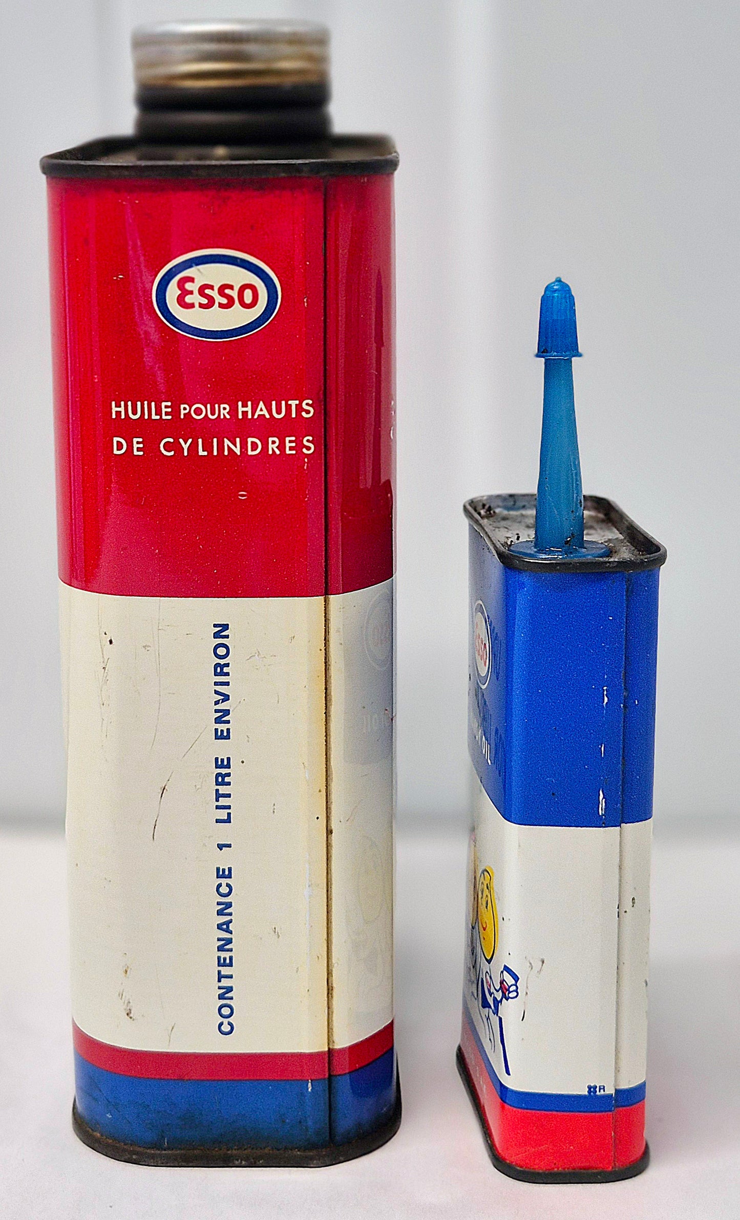 Lot bidon d'huile & burette ESSO