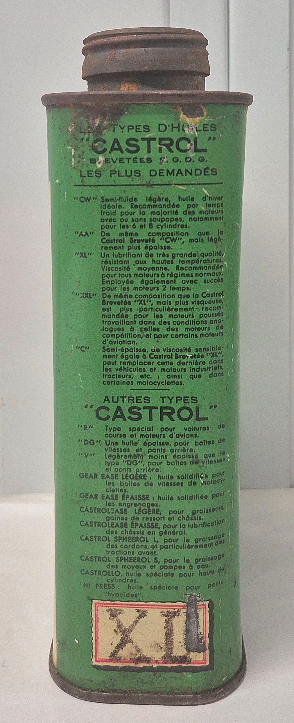 Bidon d'huile CASTROL