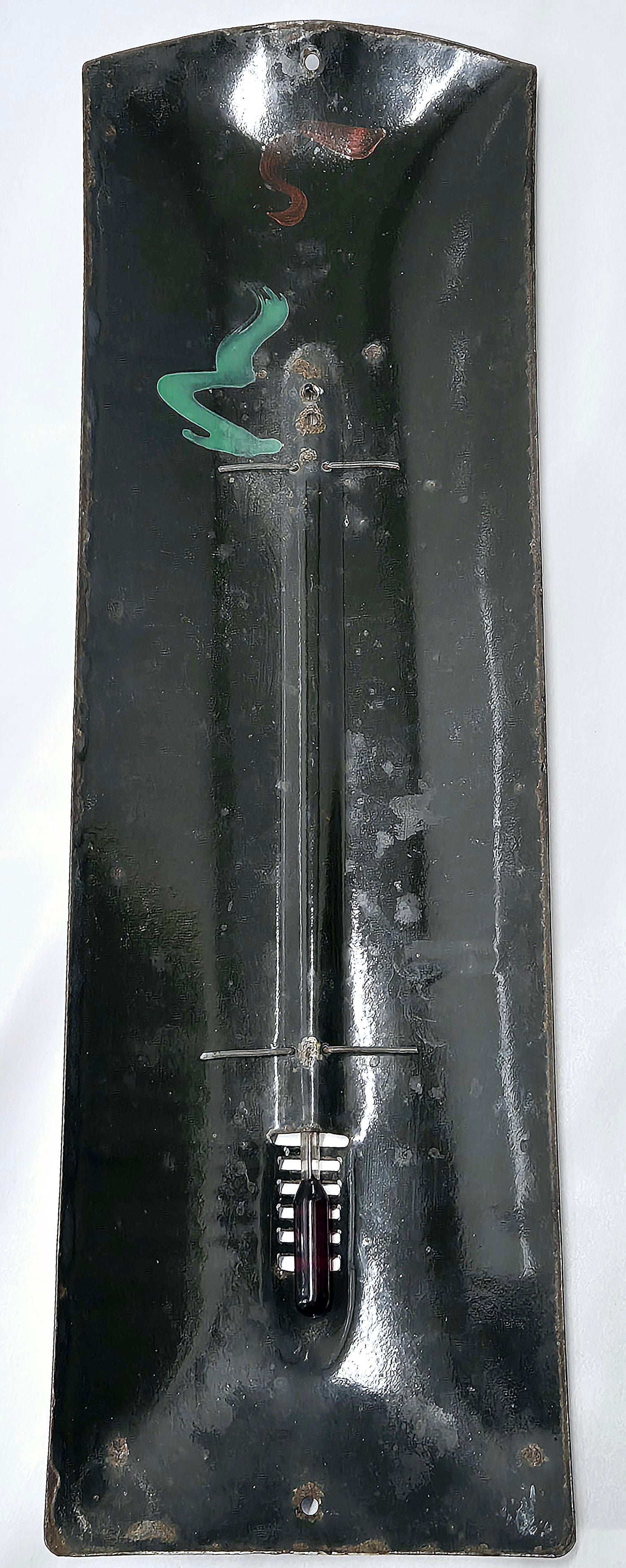 Thermomètre émaillé CASTROL bombé