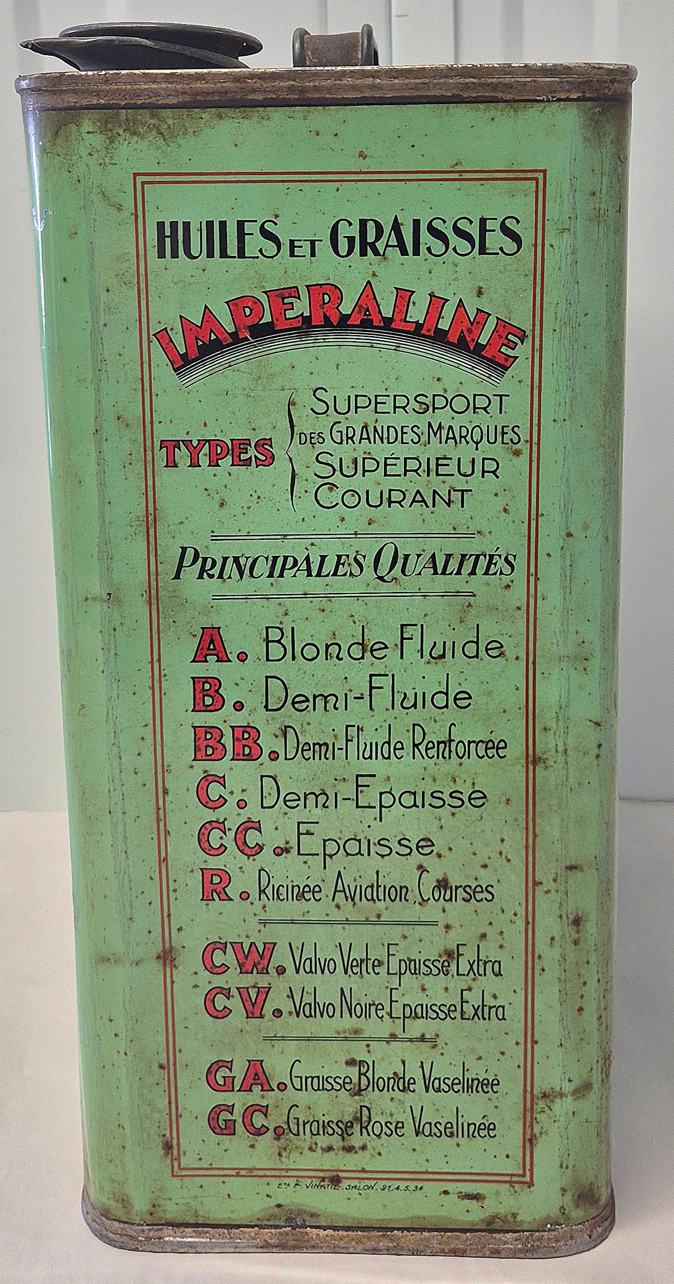 Bidon d'huile IMPERALINE