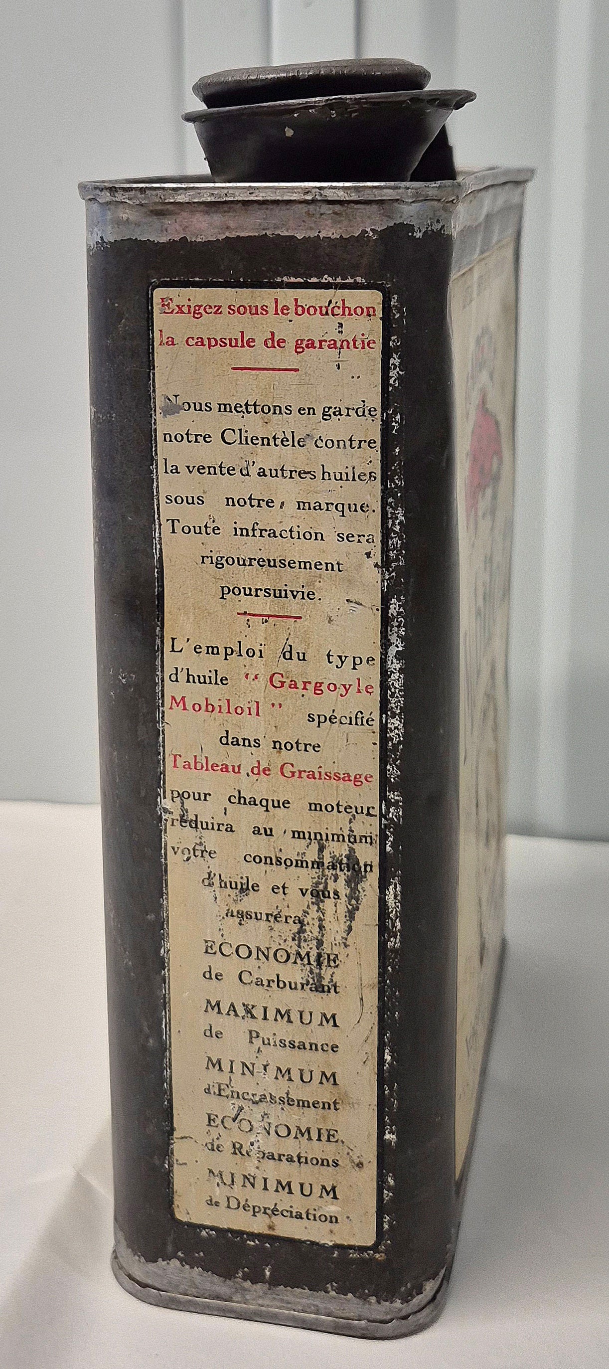 Bidon d'huile MOBILOIL