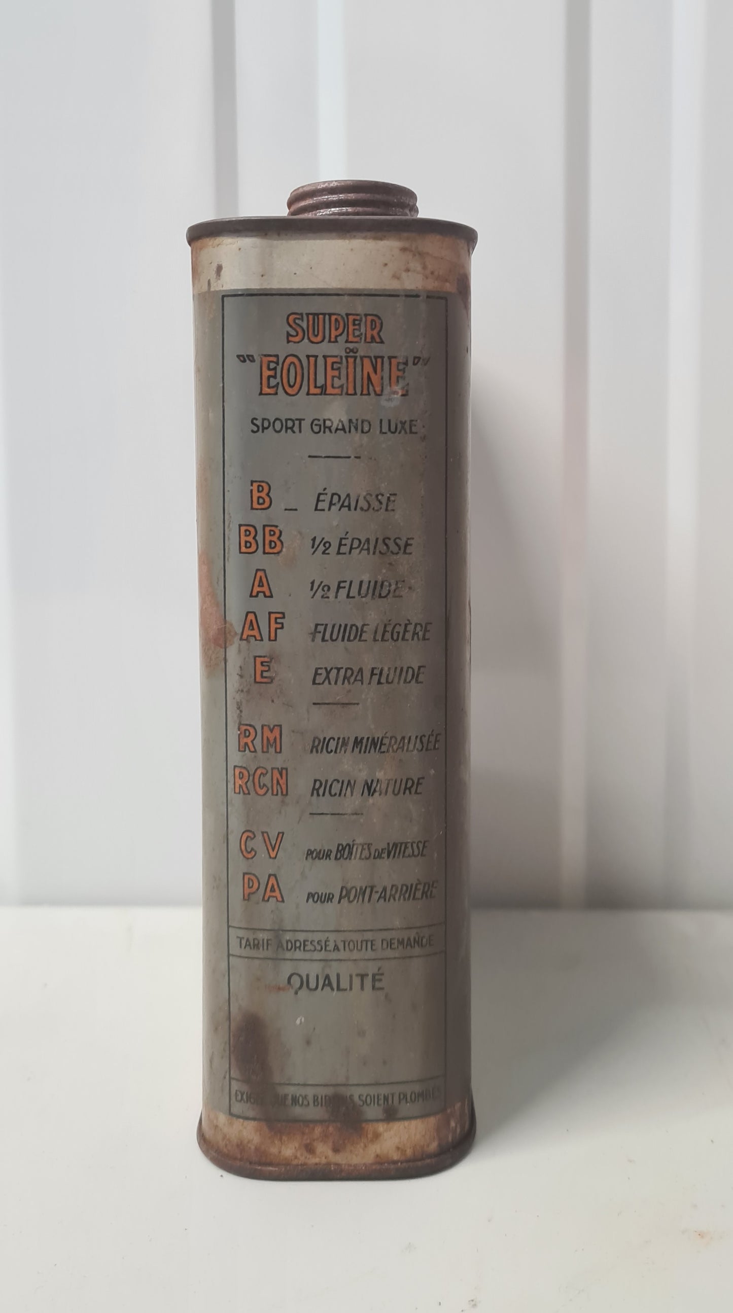 Bidon d'huile EOLEINE