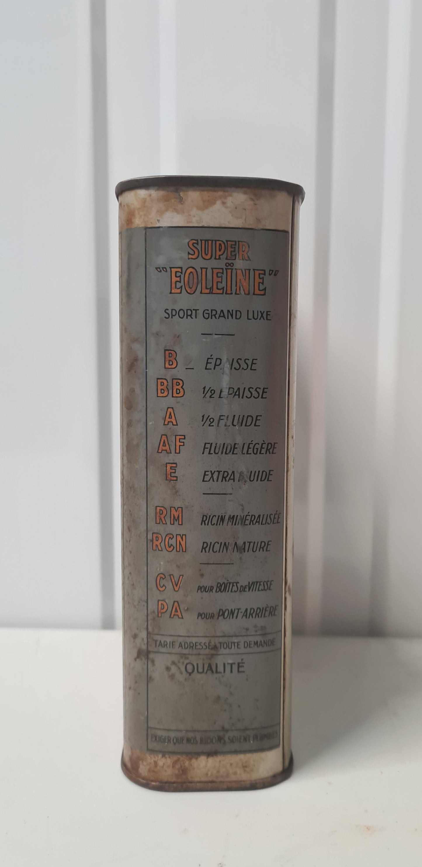 Bidon d'huile EOLEINE