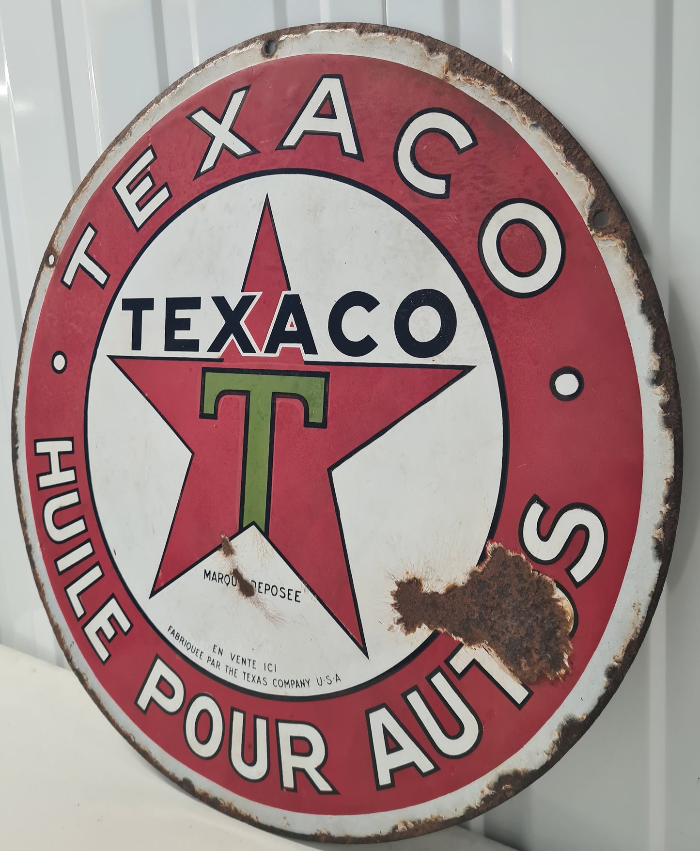 Plaque émaillée TEXACO