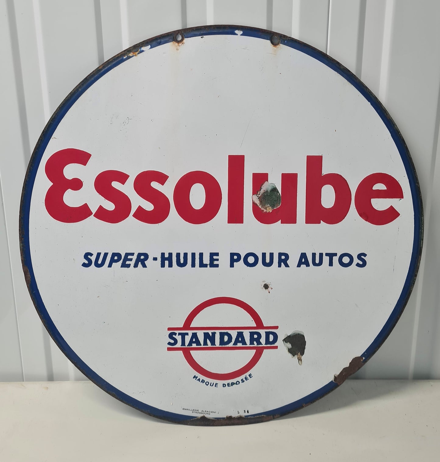 Plaque émaillée ESSOLUBE