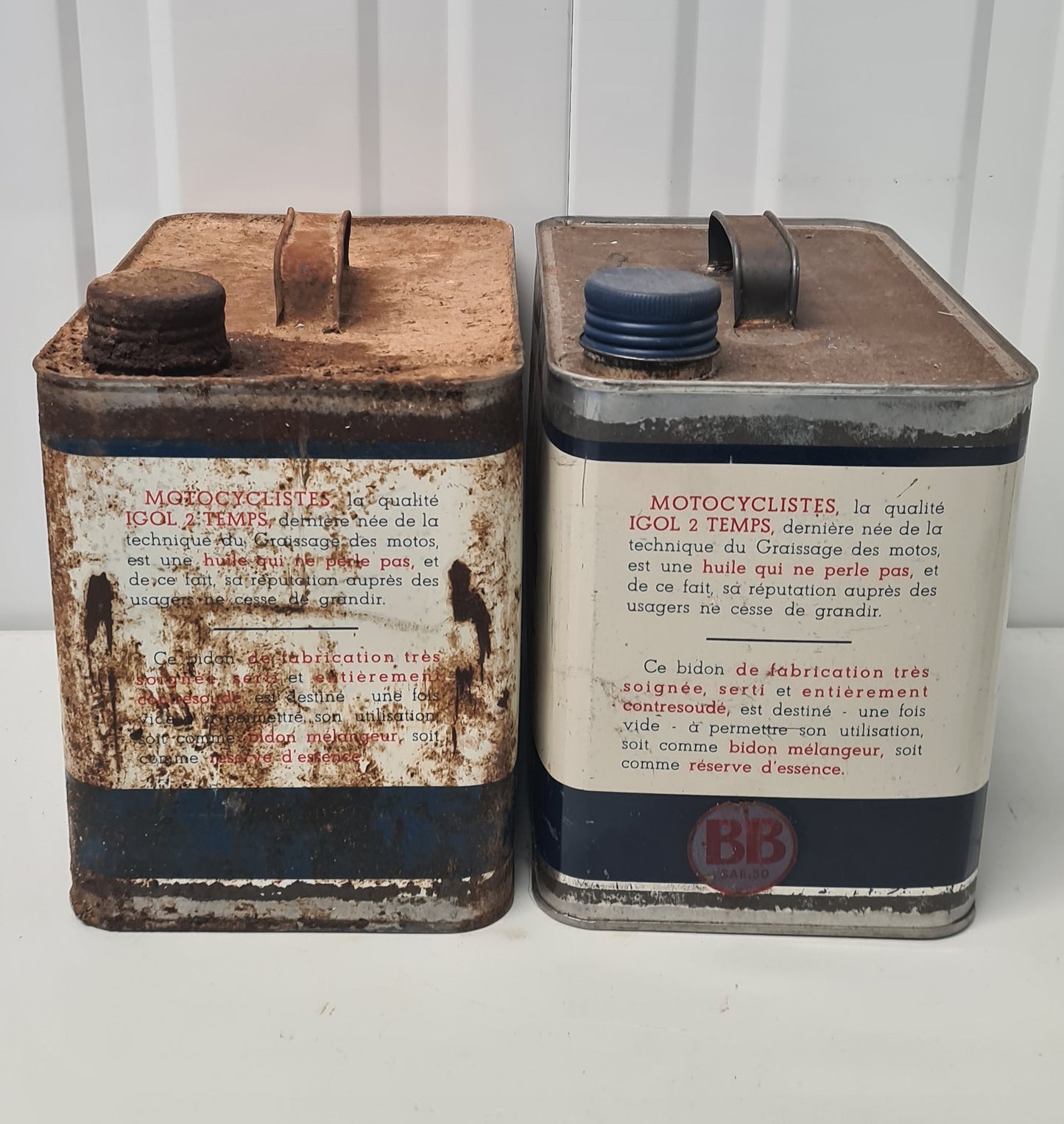 Lot de 2 bidons d'huile IGOL