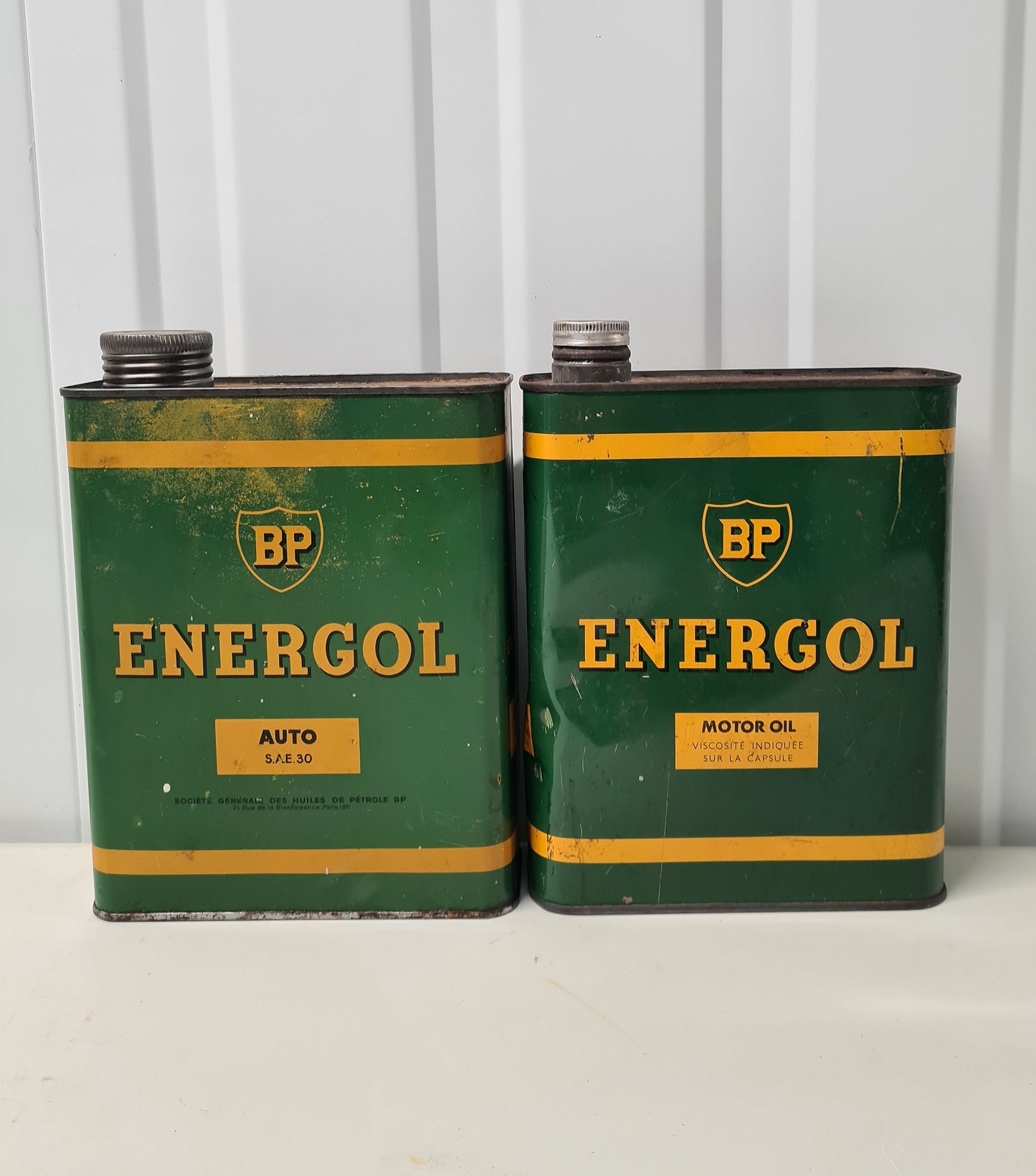 Lot de 2 bidons d'huile BP ENERGOL