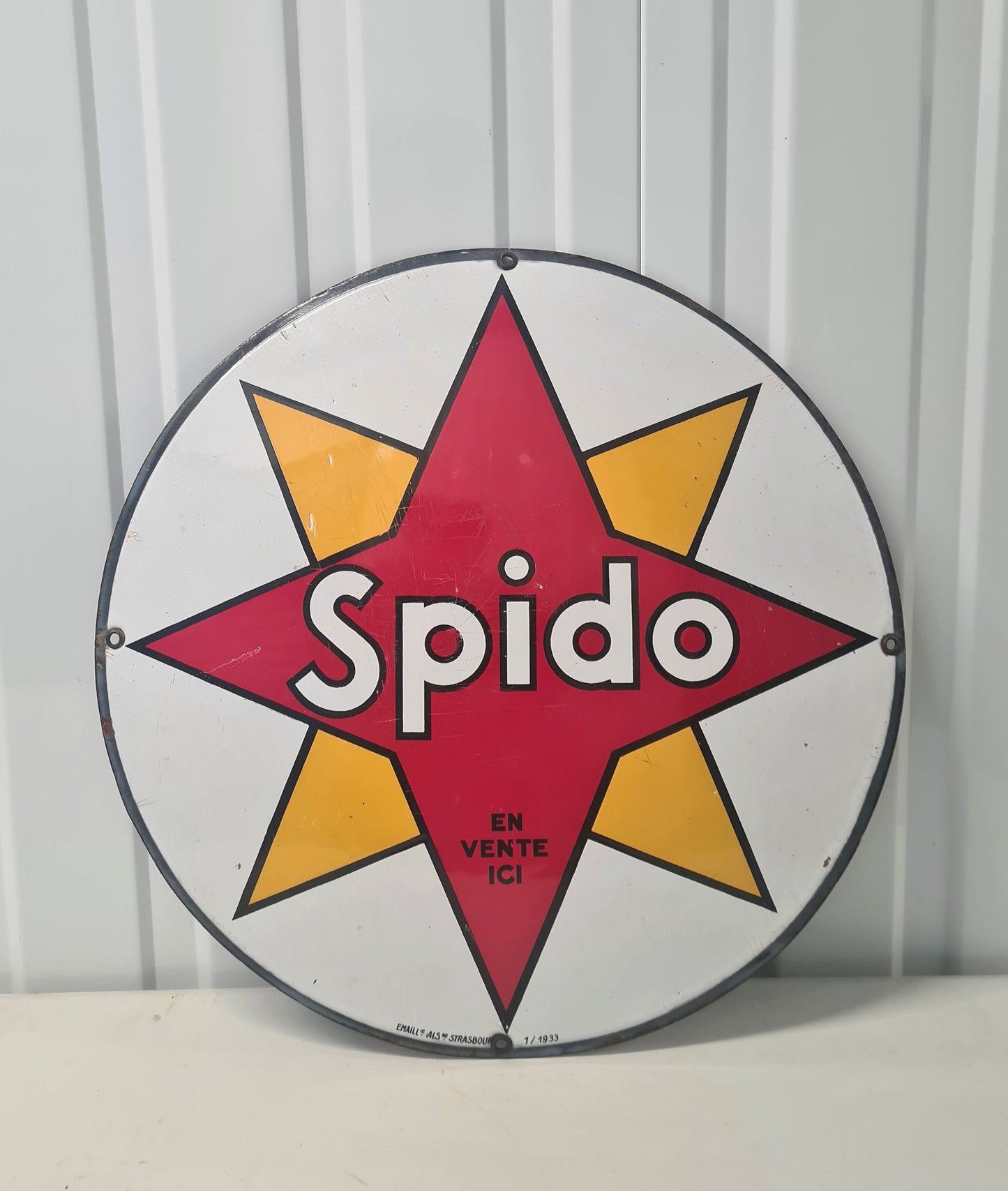 Plaque émaillée SPIDO