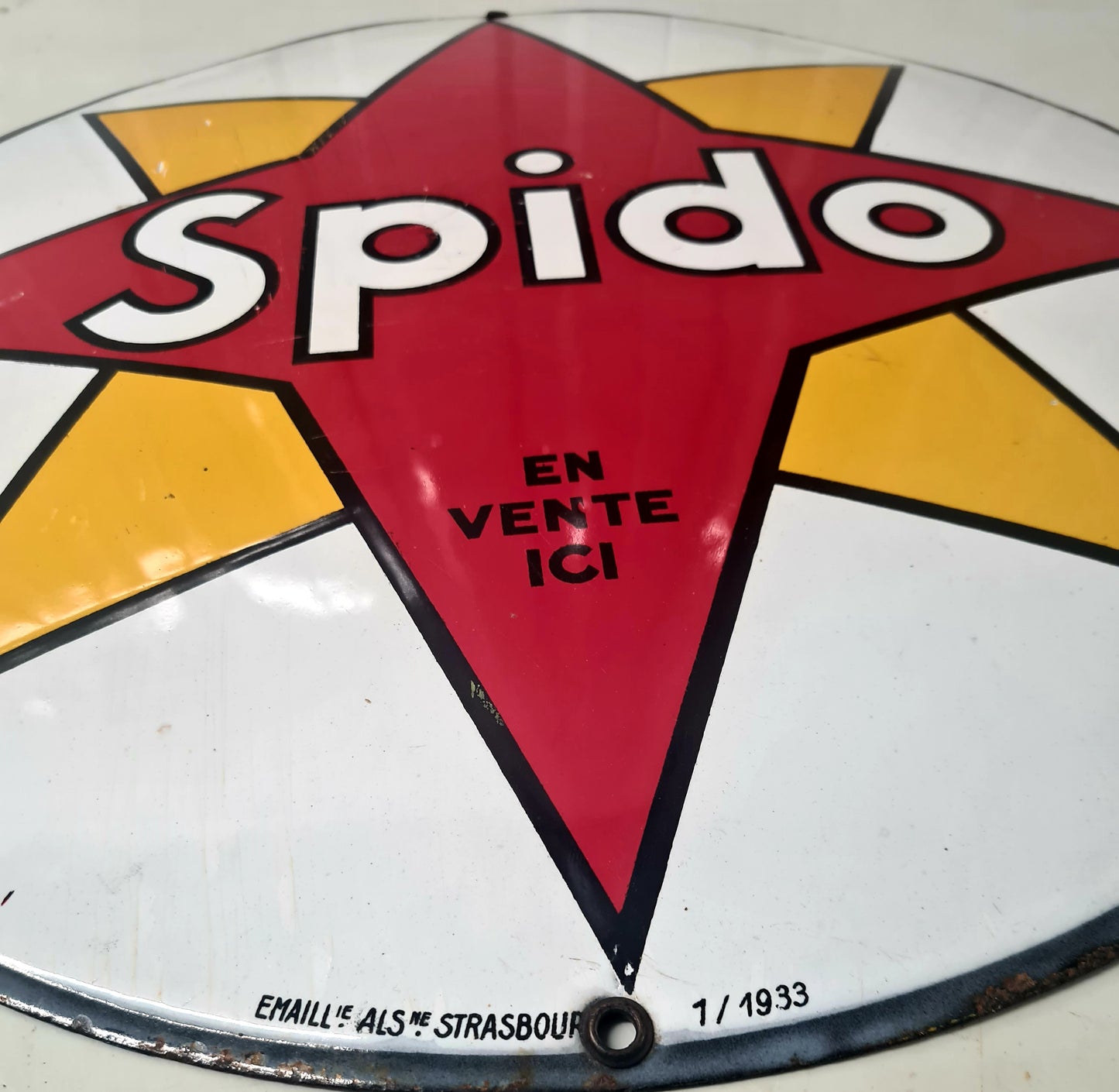 Plaque émaillée SPIDO