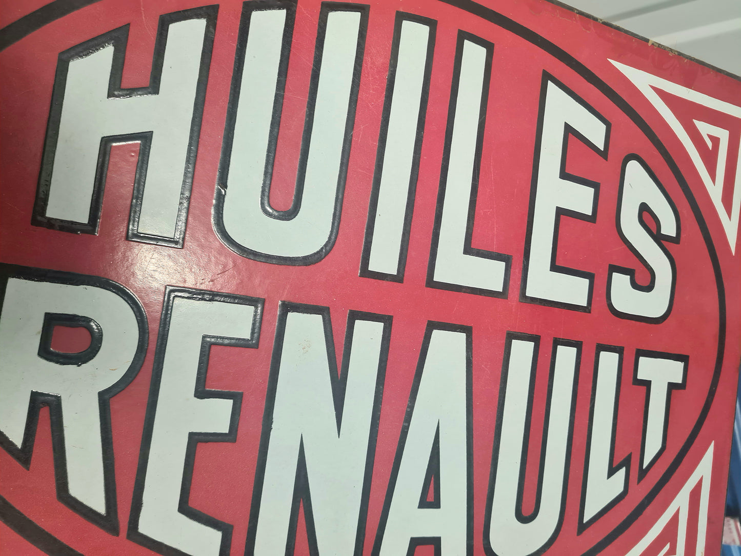 Plaque émaillée HUILES RENAULT