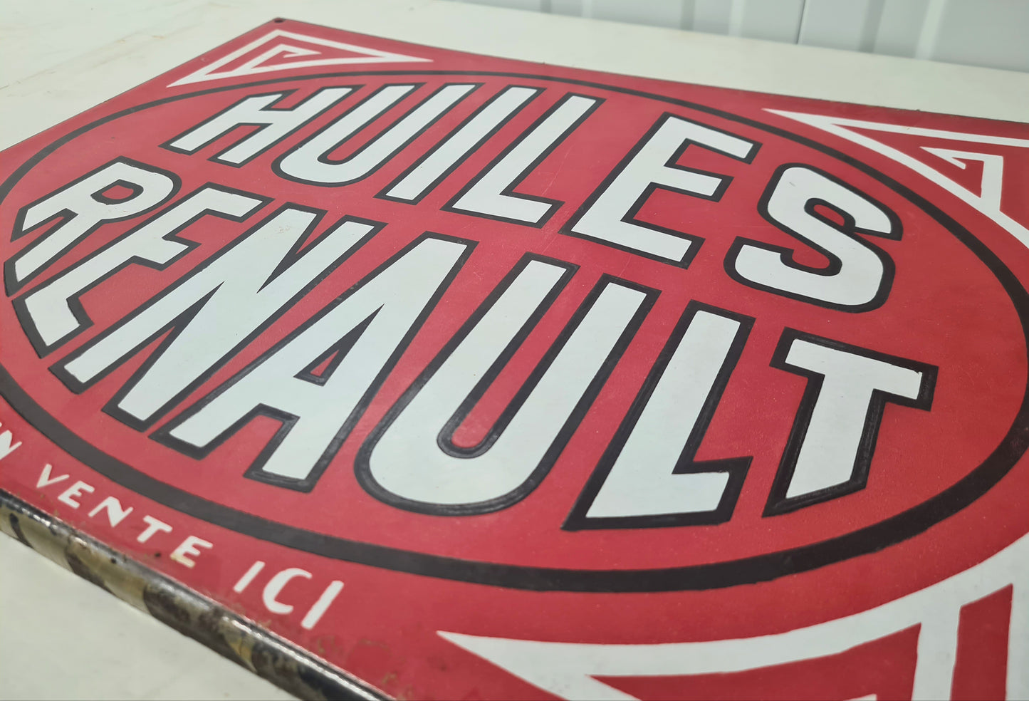 Plaque émaillée HUILES RENAULT