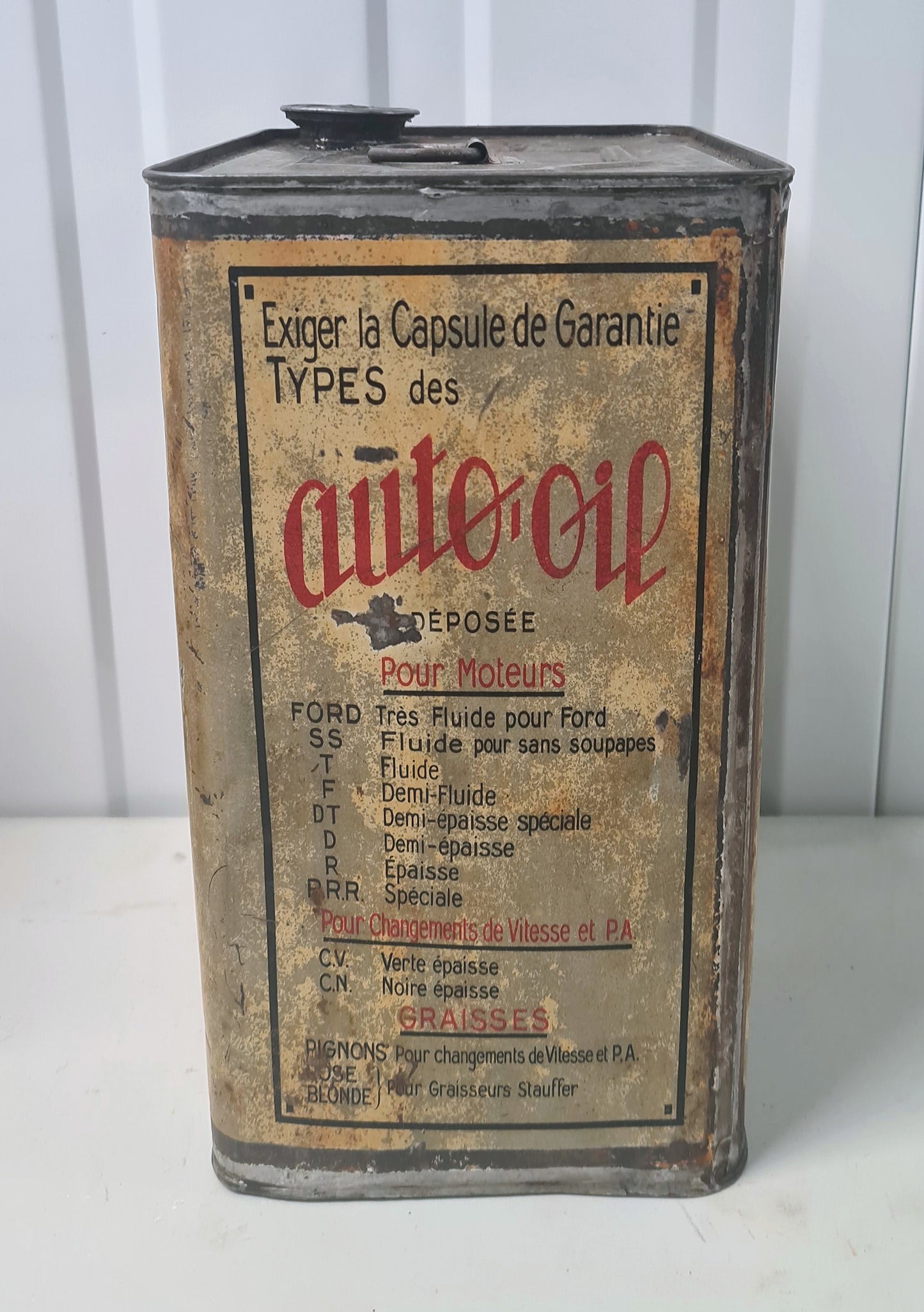 Bidon d'huile AUTO'OIL
