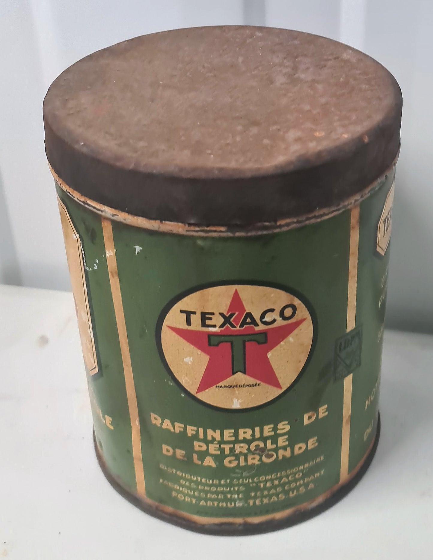 Pot de graisse TEXACO