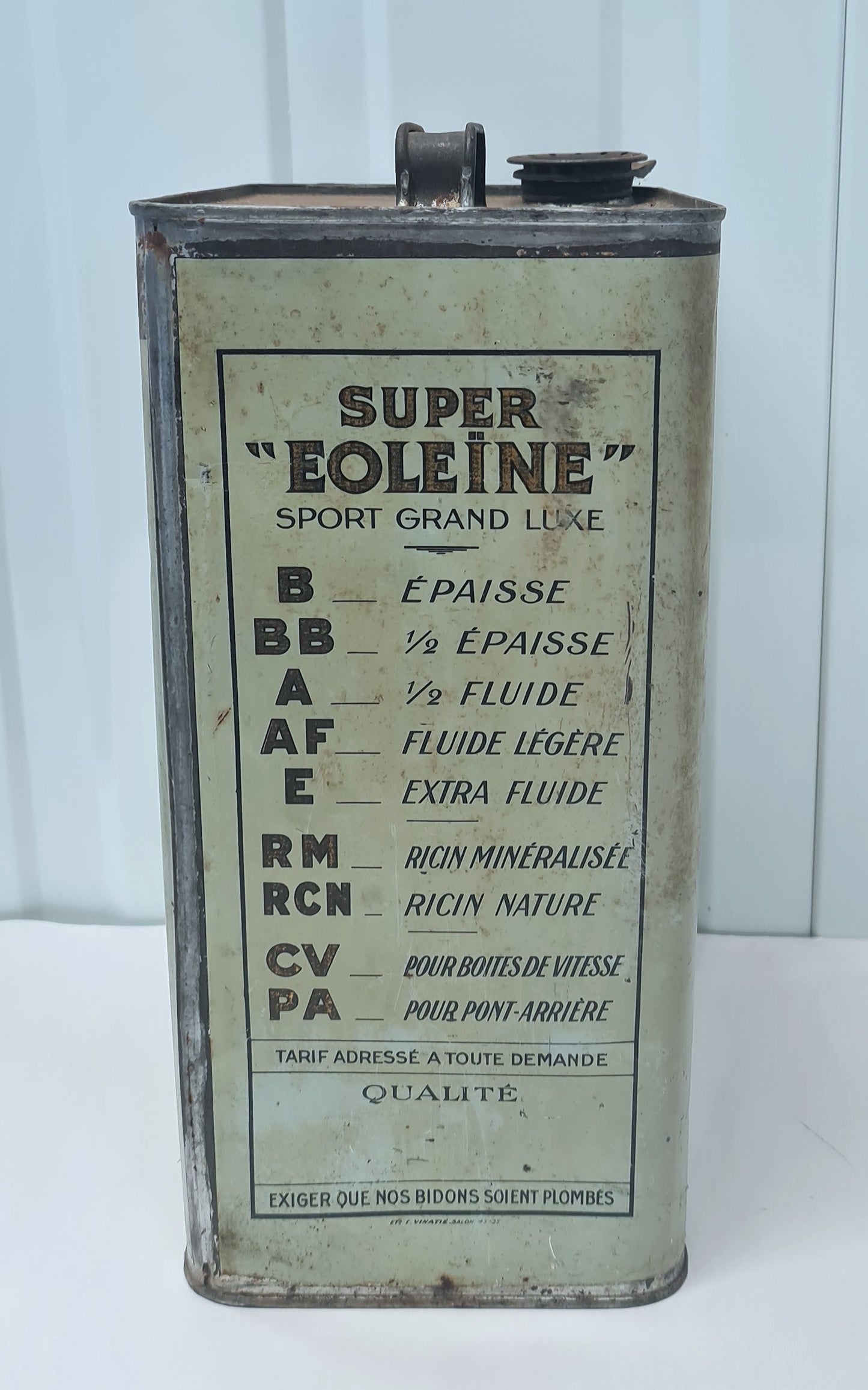 Bidon d'huile Super EOLEINE