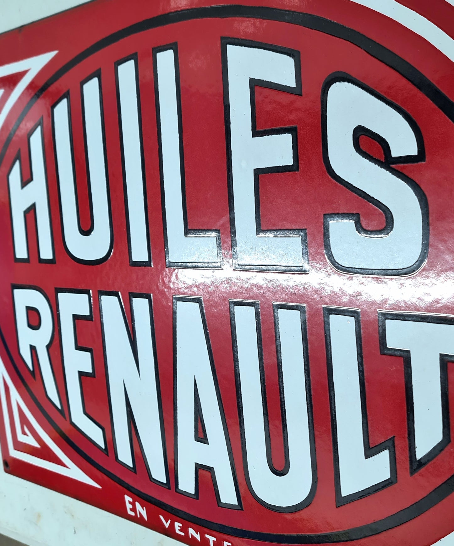 Plaque émaillée HUILES RENAULT