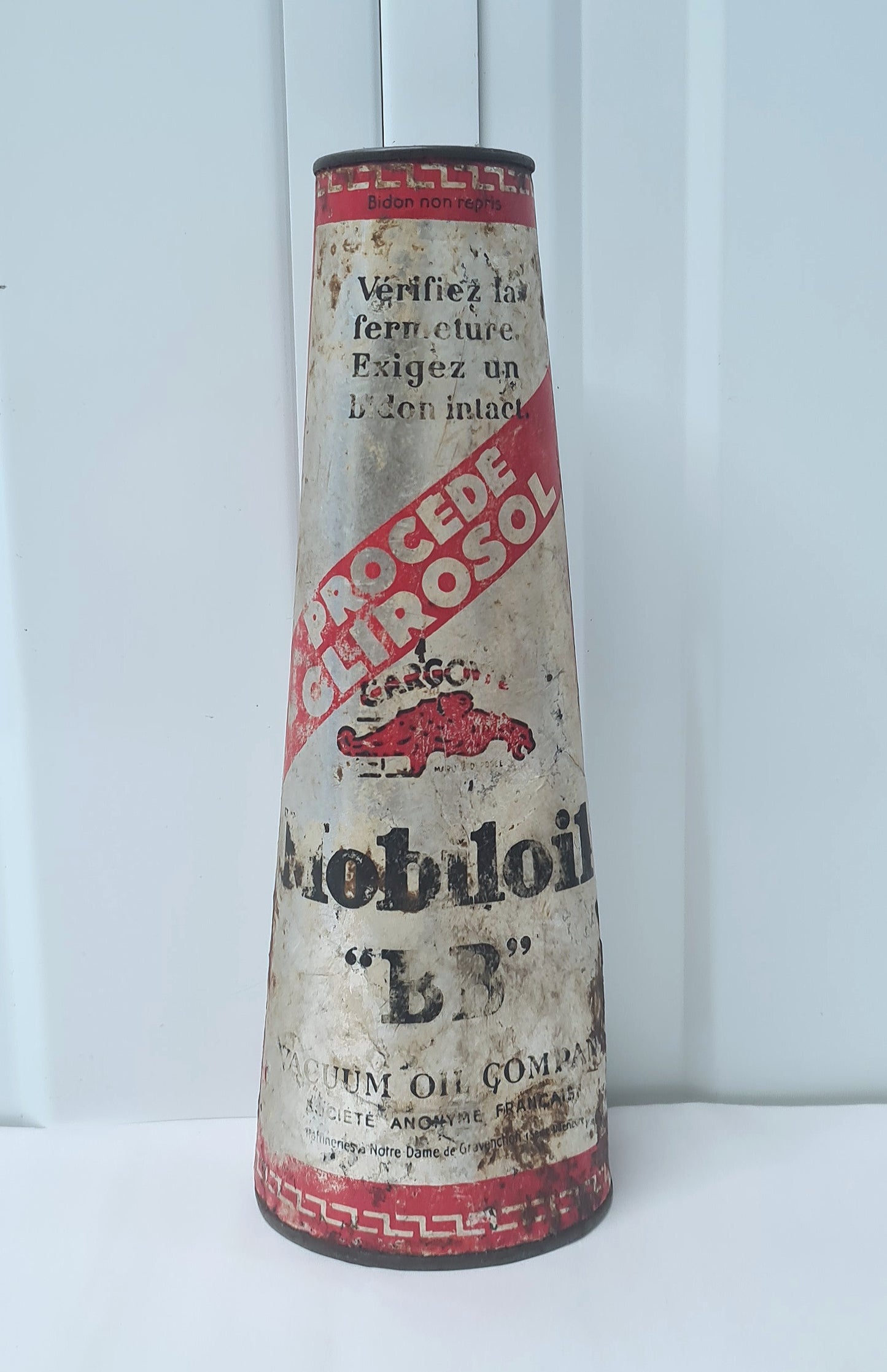 Bidon d'huile MOBILOIL (carton)