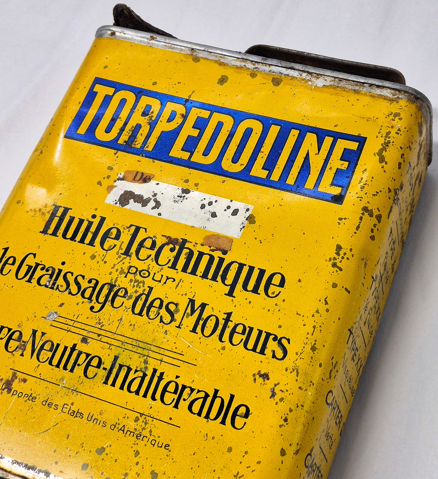 Bidon d'huile TORPEDOLINE