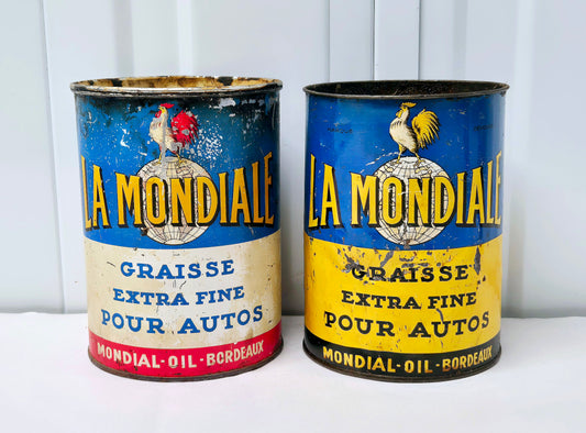 Lot 2 pots de graisse LA MONDIALE