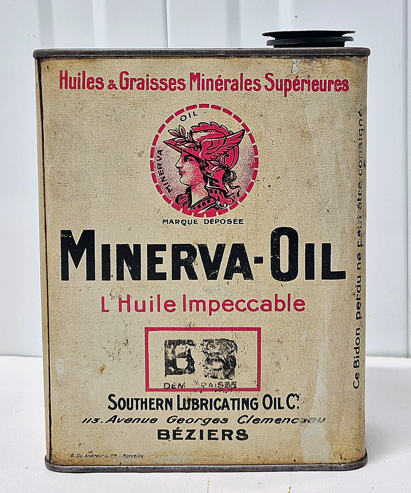 Bidon d'huile MINERVA OIL