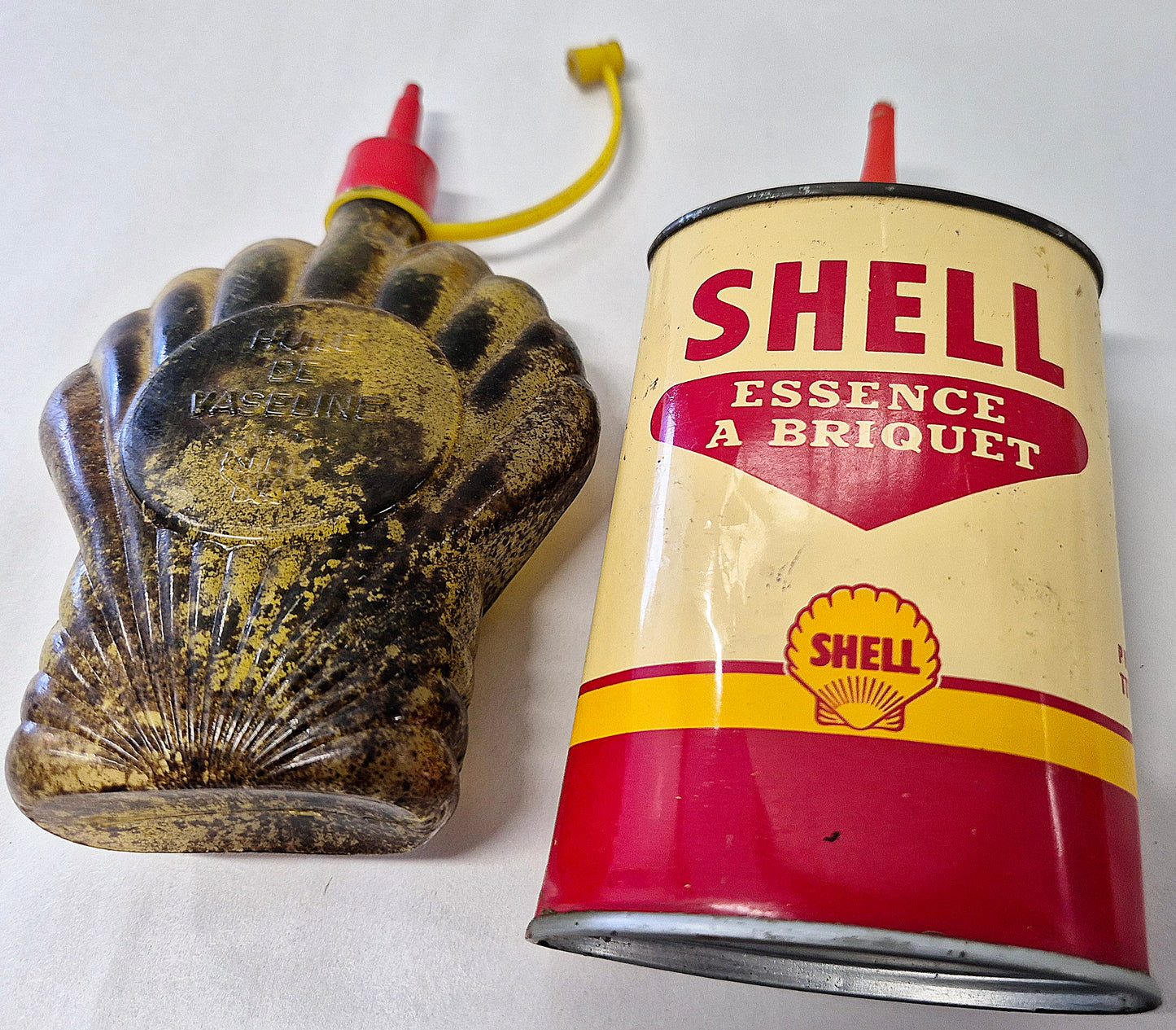 Lot SHELL burettes & boite