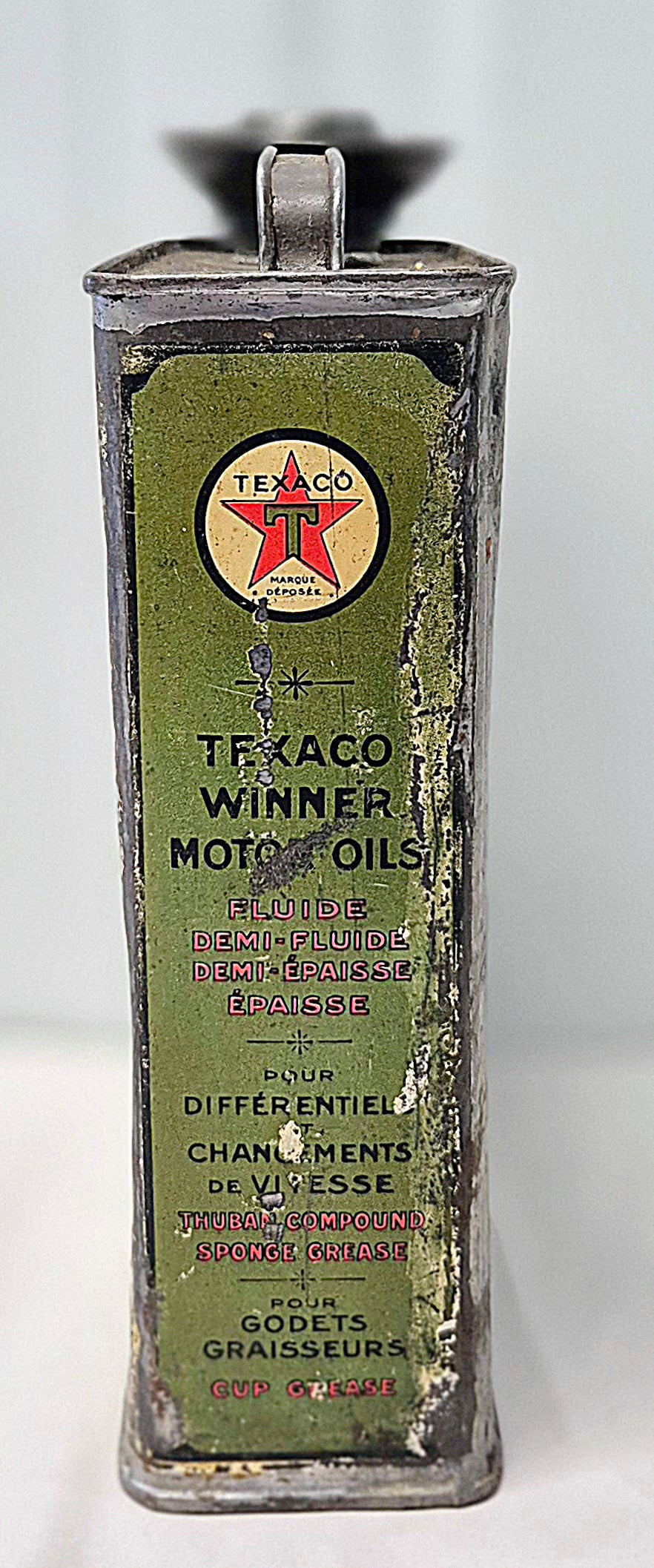 Bidon d'huile TEXACO "Winner"
