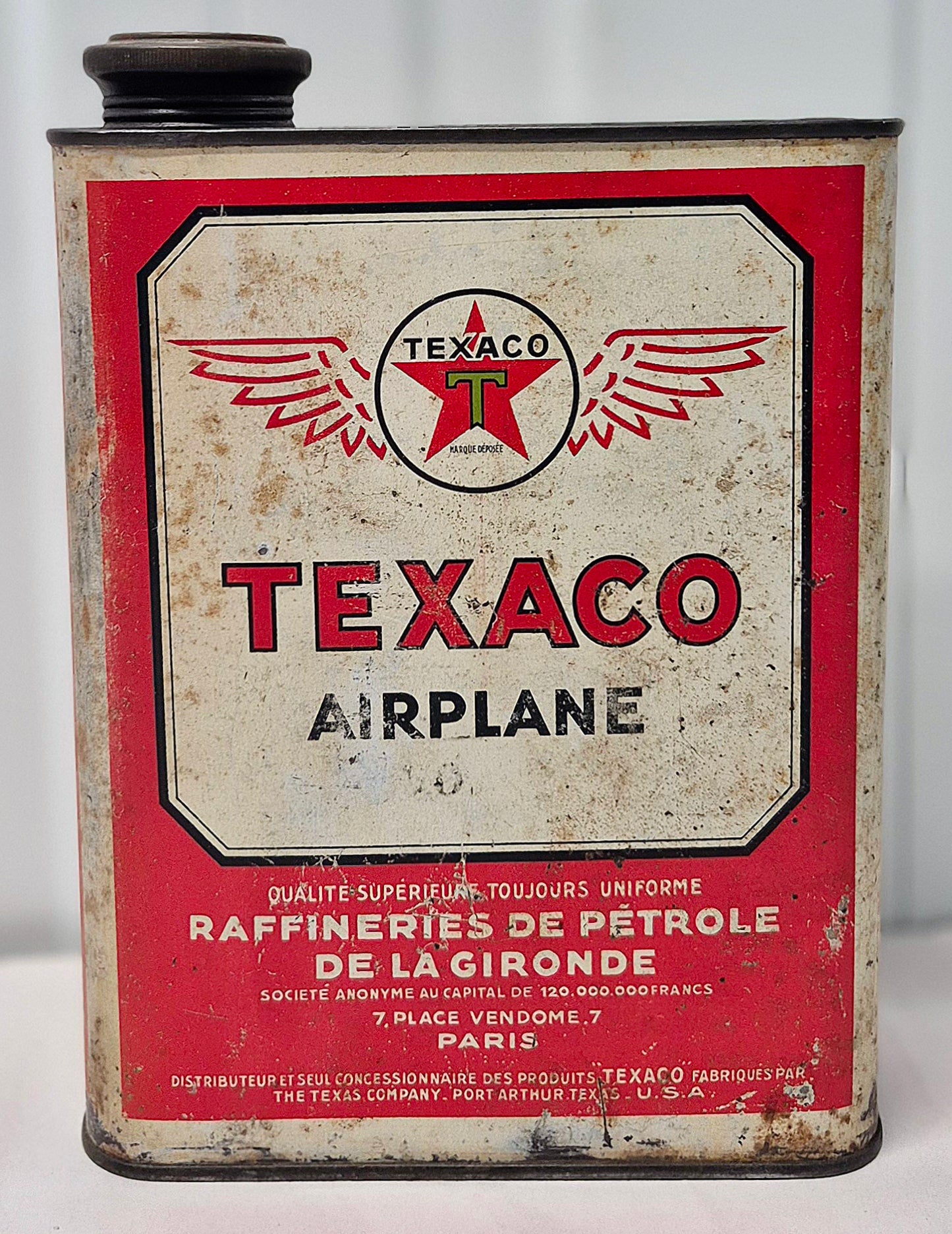 Bidon d'huile TEXACO "Airplane"