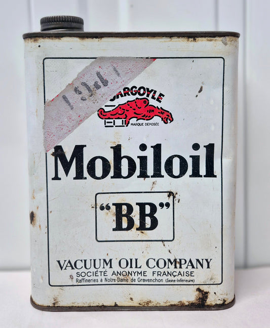 Bidon d'huile MOBILOIL 1941