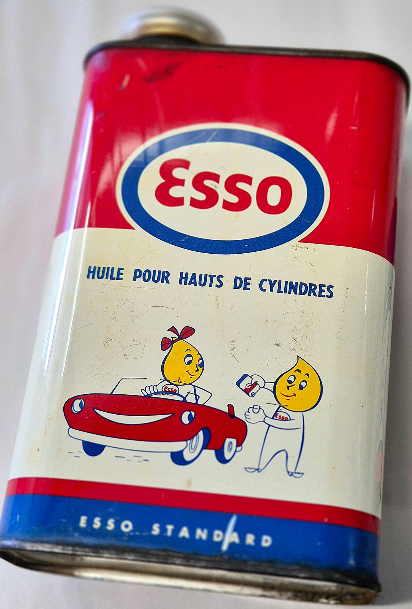 Lot bidon d'huile & burette ESSO